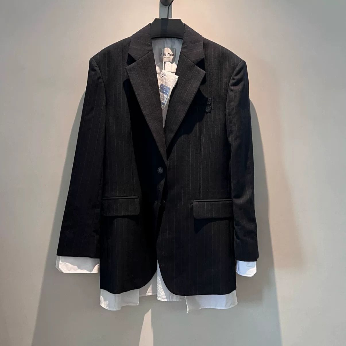 Miu Miu Miu Miu 24 Fake Two-Piece OS Blazer Size M / US 6-8 / IT 42-44 - 1 Thumbnail
