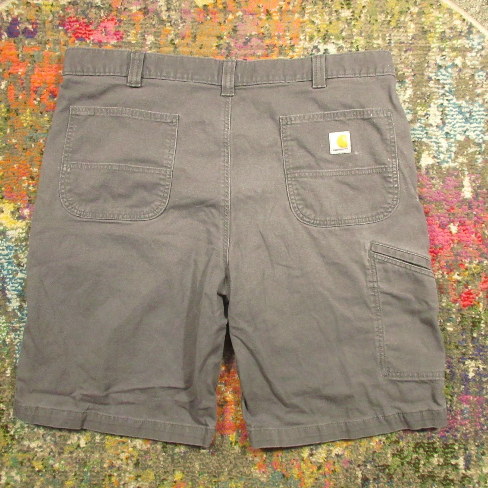 Carhartt Carhartt Shorts Cargo Work Gray 40 Mens Relaxed Canvas Rugged Flex Inseam 10in Pockets Logo Zip Easy Care Machine Washable Size US 40 / EU 56 - 2 Thumbnail