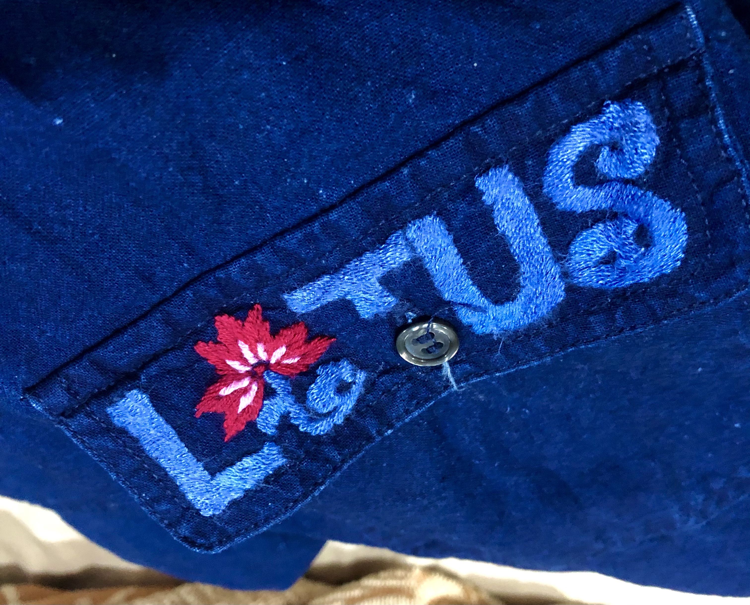 Indigo Gaijin Made Indigo Embroidered Work Shirt Size US M / EU 48-50 / 2 - 10 Thumbnail