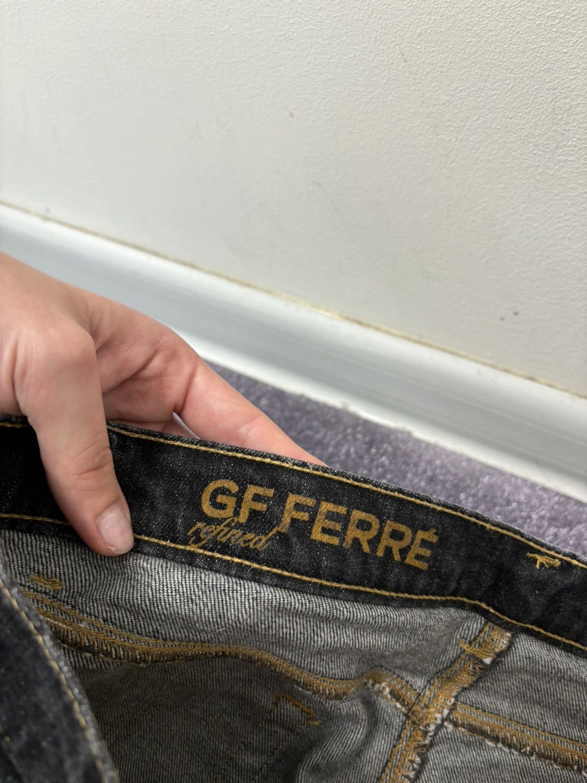 GF Ferre Vintage Gianfranco Ferre Black Italian Luxury Denim Jeans Size US 31 - 8 Thumbnail