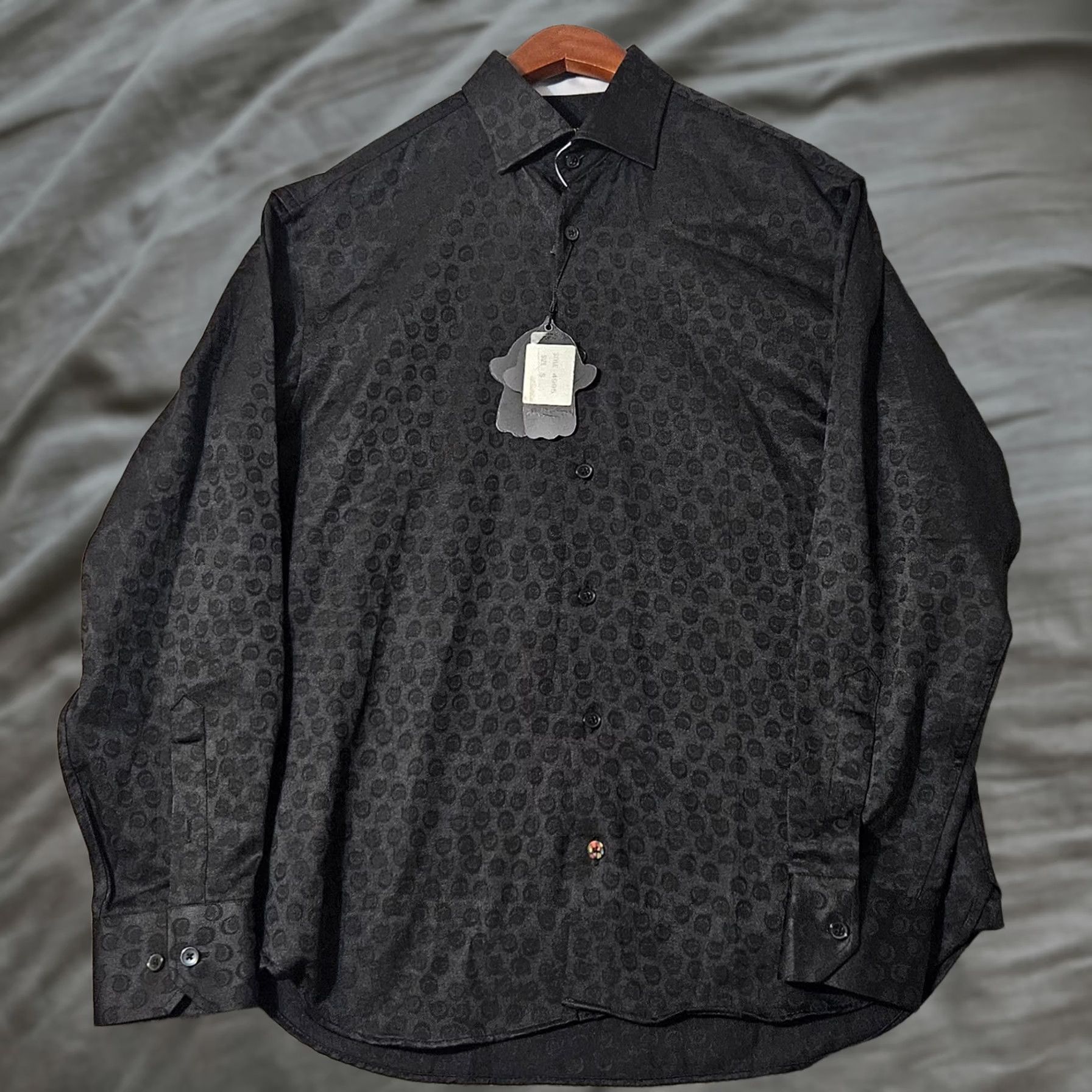 Vintage Visconti Black Shirt Mens Size Small Long Sleeve Black Modern Print NWT 4995 Size US S / EU 44-46 / 1 - 1 Thumbnail
