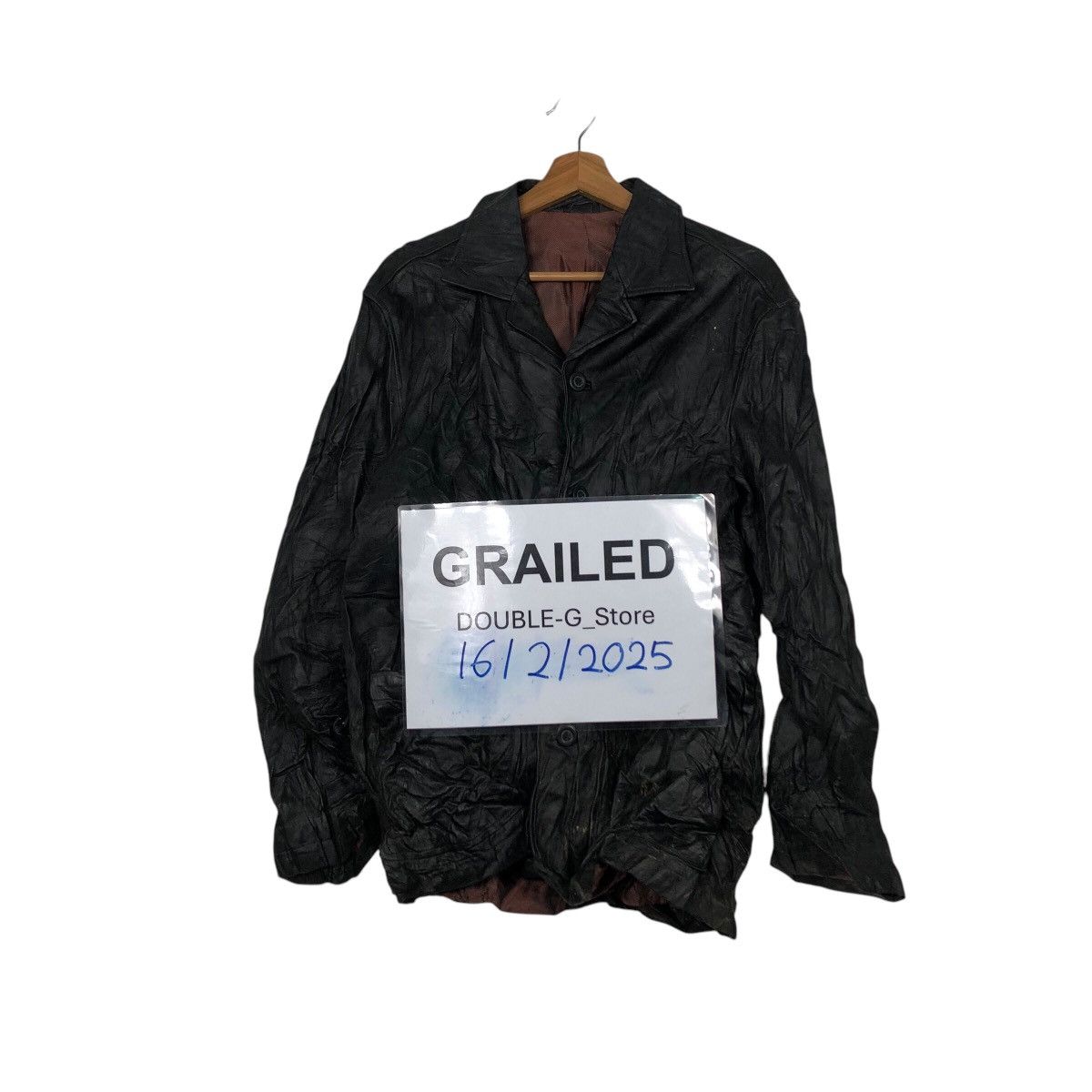 Issey Miyake 📌Vintage Genuine Leather Jacket Generous Blanket Size US L / EU 52-54 / 3 - 1 Thumbnail
