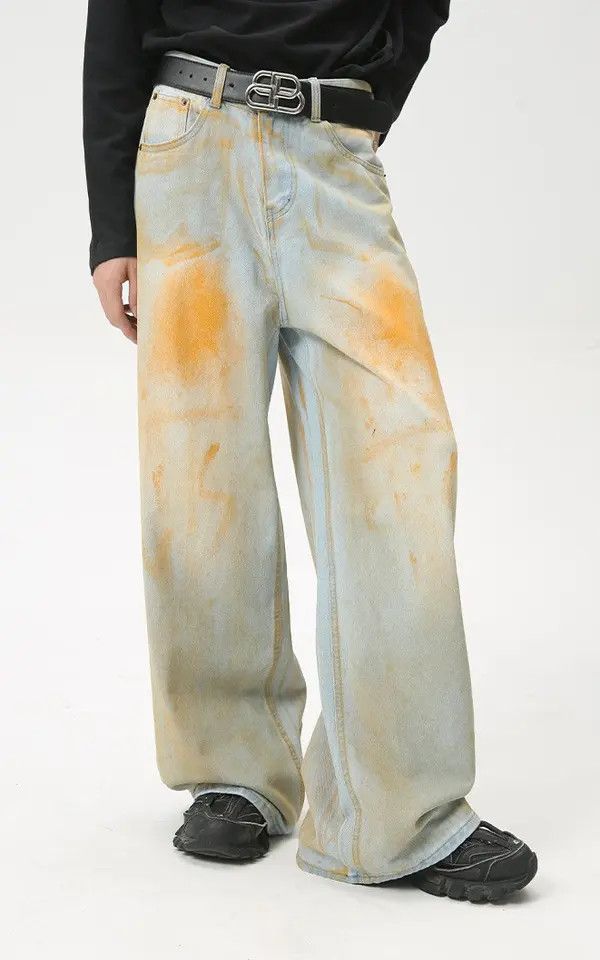 Japanese Brand Kizuki x Airi High street distressed vintage wide-leg jeans Size US 32 / EU 48 - 3 Thumbnail