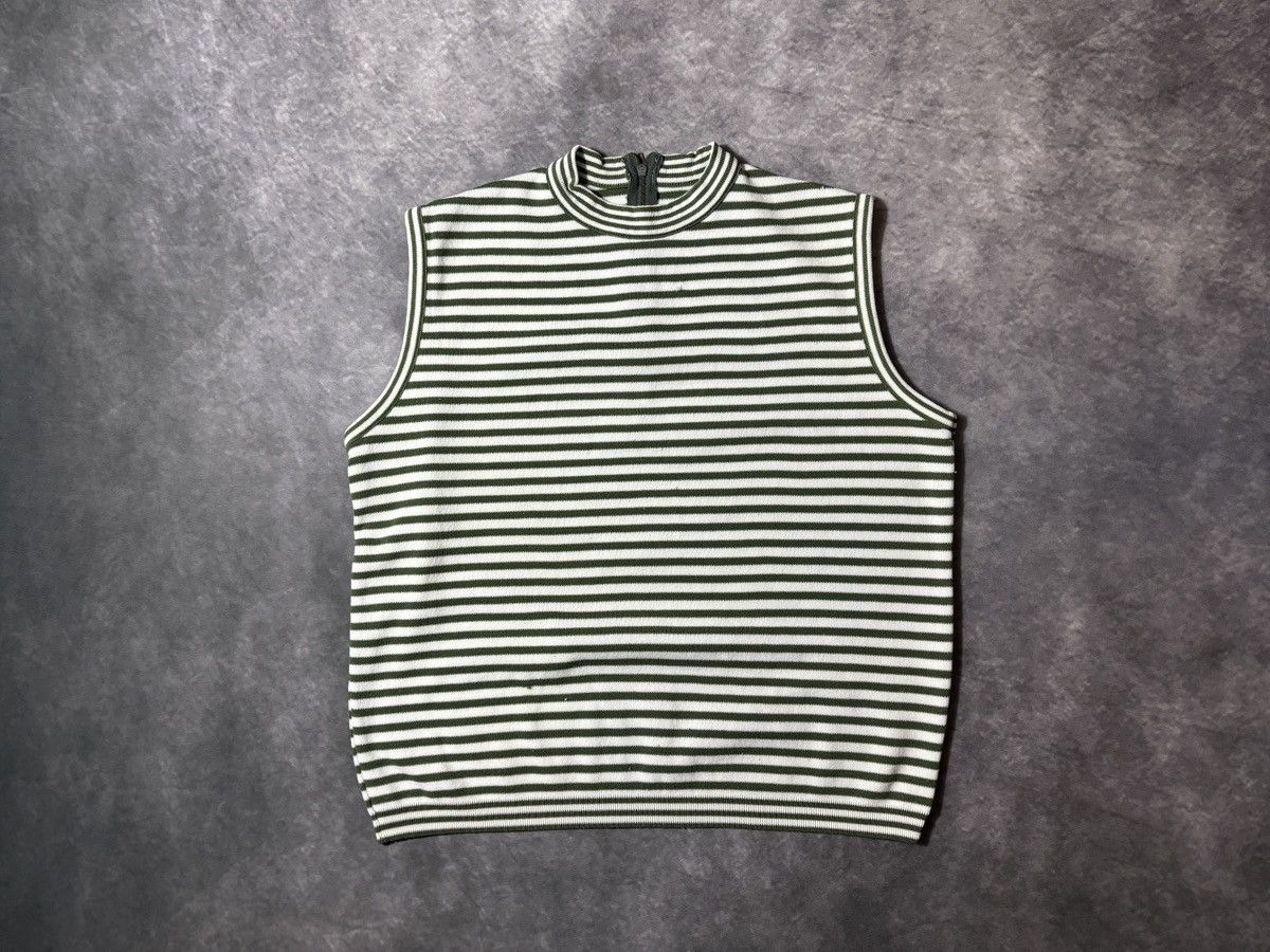 Vintage Handmade Vintage Sleeveless Sweater Striped Tank Top Zip 80s Size M / US 6-8 / IT 42-44 - 11 Thumbnail