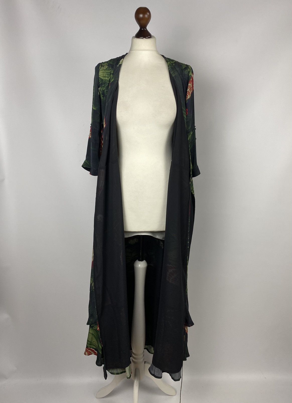 Allsaints × Designer Allsaints Delana Swoop Dress Maxi Floral Pattern Pleated Size XS / US 0-2 / IT 36-38 - 22 Thumbnail