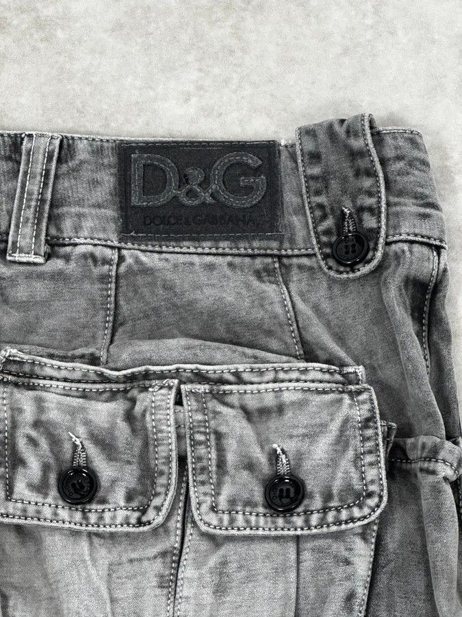 Dolce & Gabbana AW2003 Dolce & Gabbana Grey Multi-Pocket Eroded Cargo Pants Size US 32 / EU 48 - 10 Thumbnail