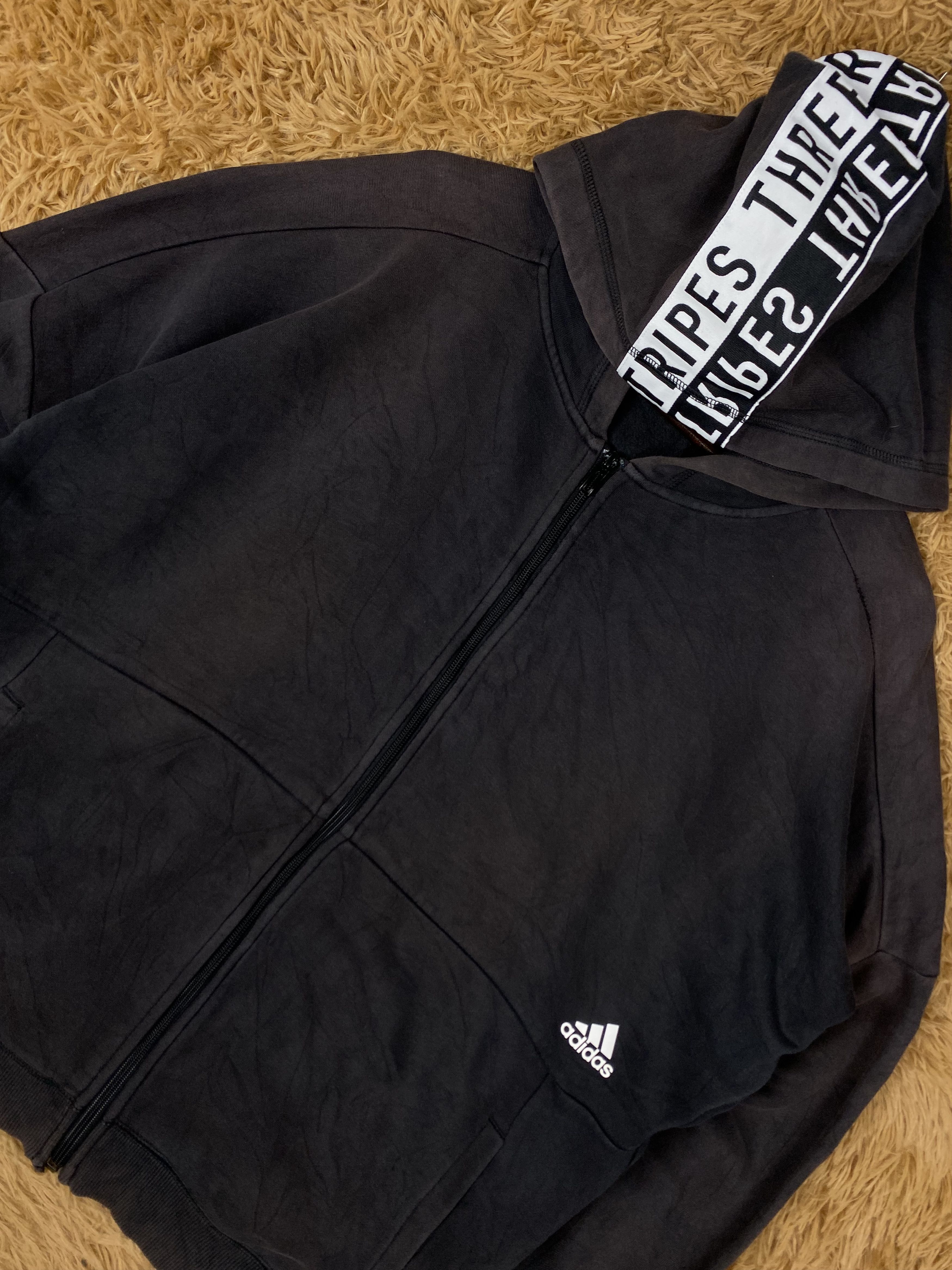 Adidas Vintage Adidas 3 Stripe Zip Up Hoodies PS0364 Size US L / EU 52-54 / 3 - 2 Thumbnail