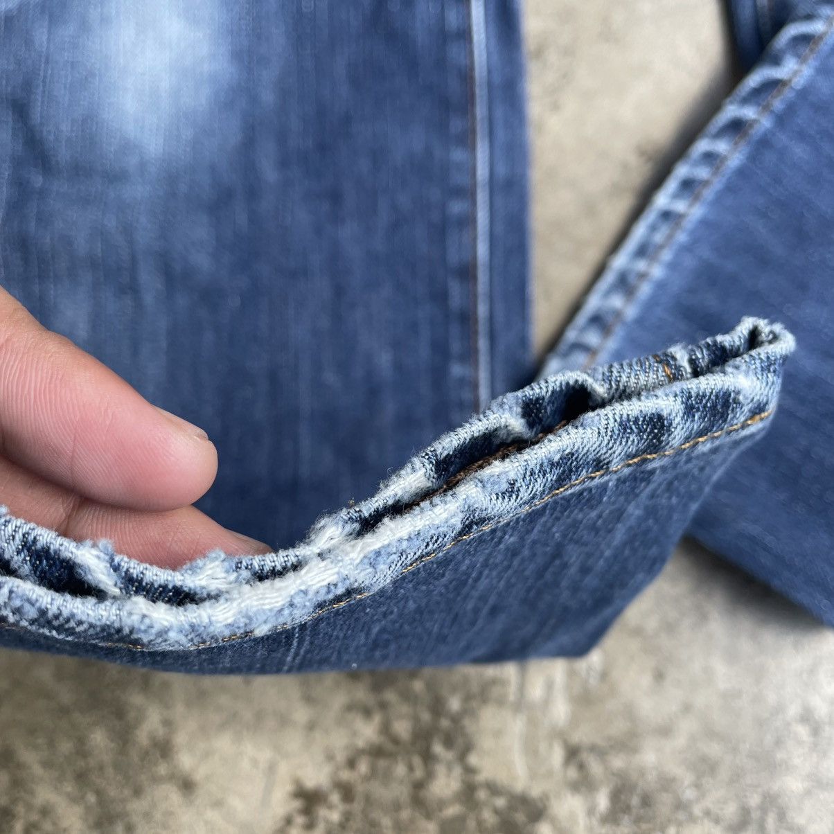 Edwin 🔥Vintage Edwin 402 Stoned Washed Ripped Distress Denim Jeans Size US 31 - 8 Thumbnail