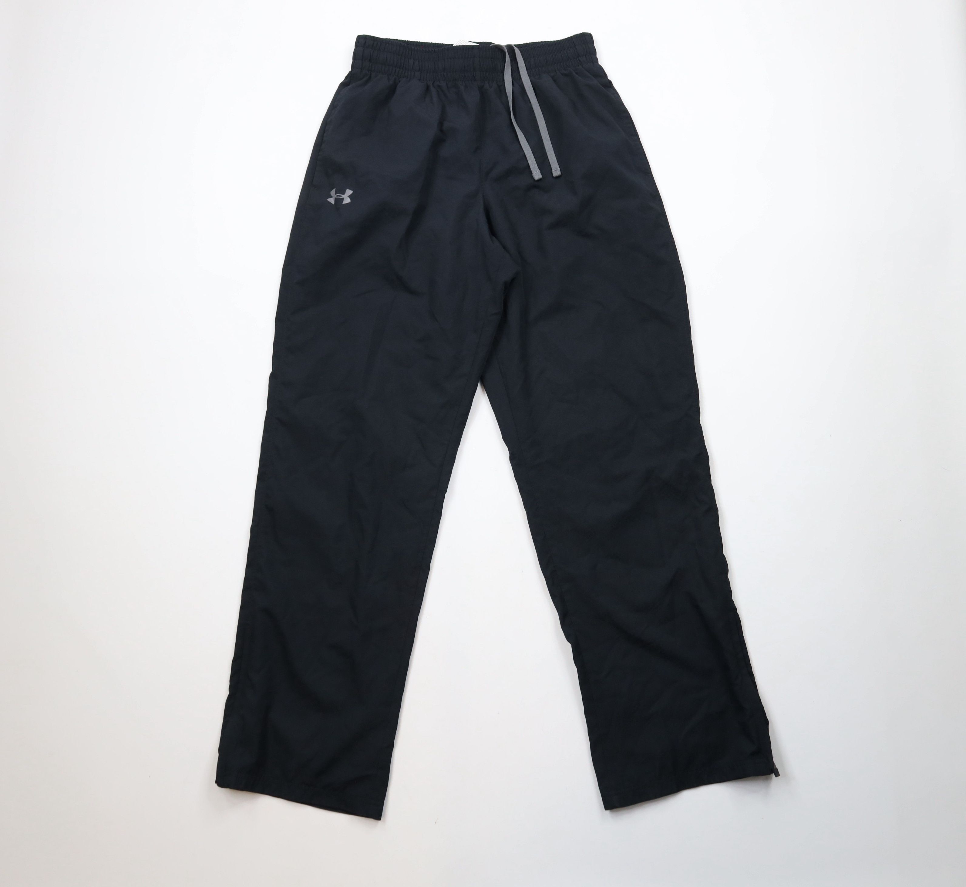 Under Armour × Vintage Under Armour HeatGear Spell Out Lined Wide Leg Pants Black Size US 34 / EU 50 - 1 Thumbnail