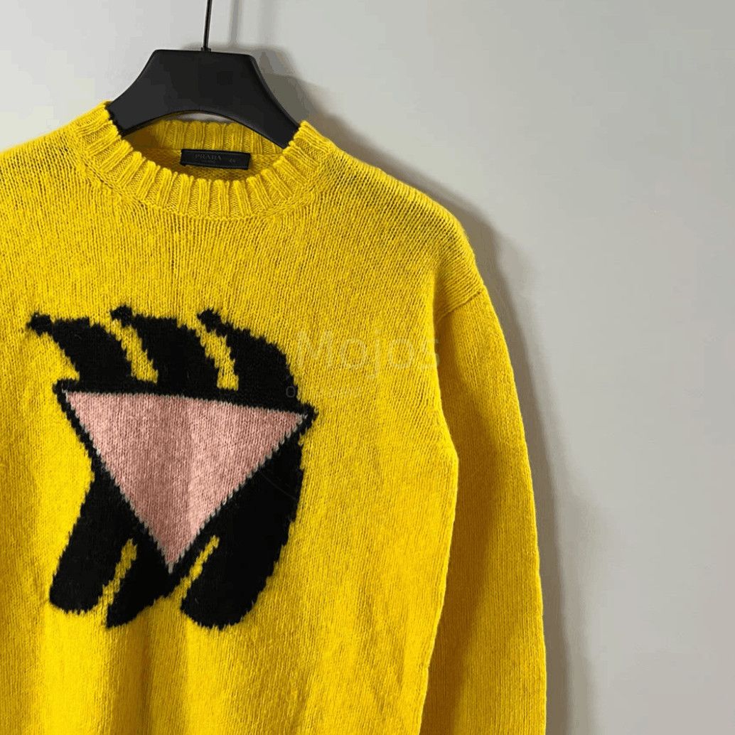 Prada Sz 46 Prada Triangle Logo Knitwear-2508 Size US S / EU 44-46 / 1 - 3 Thumbnail