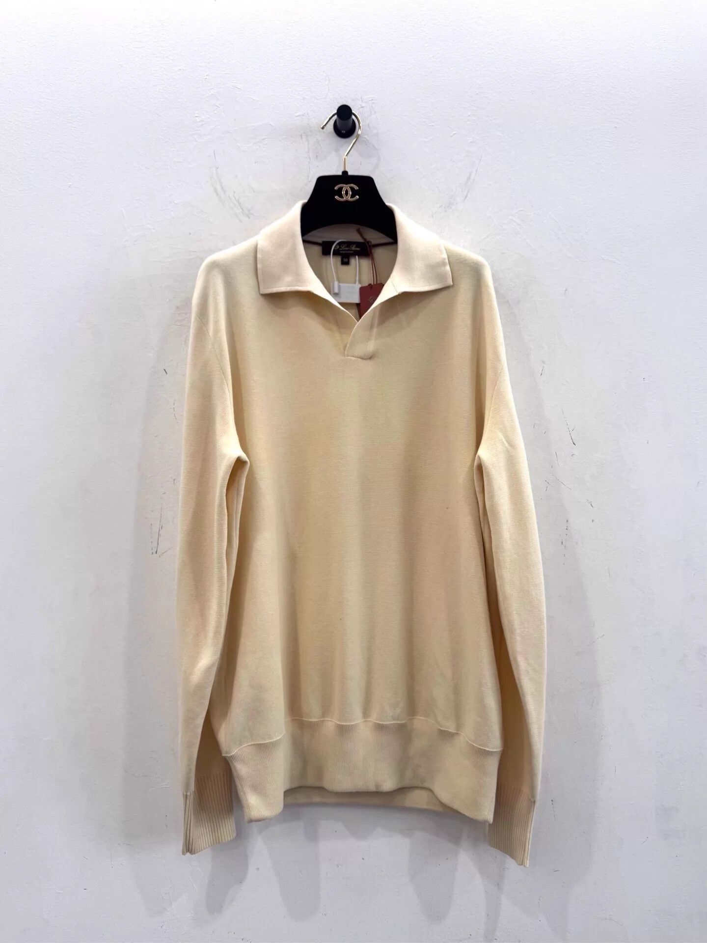 Loro Piana Beige Long Sleeve Collared Shirt - Size M Size US M / EU 48-50 / 2 - 1 Thumbnail
