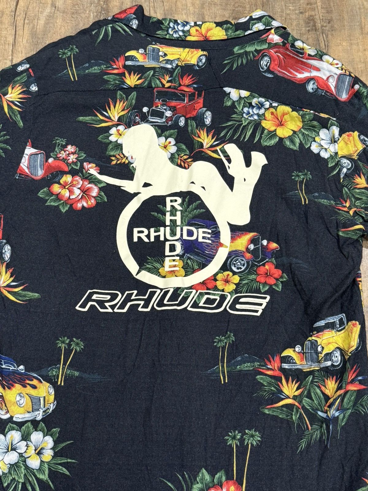 Rhude RARE Rhude Hot Rod Hawaiian Girl Logo Button Up Shirt Cars Size US M / EU 48-50 / 2 - 3 Thumbnail