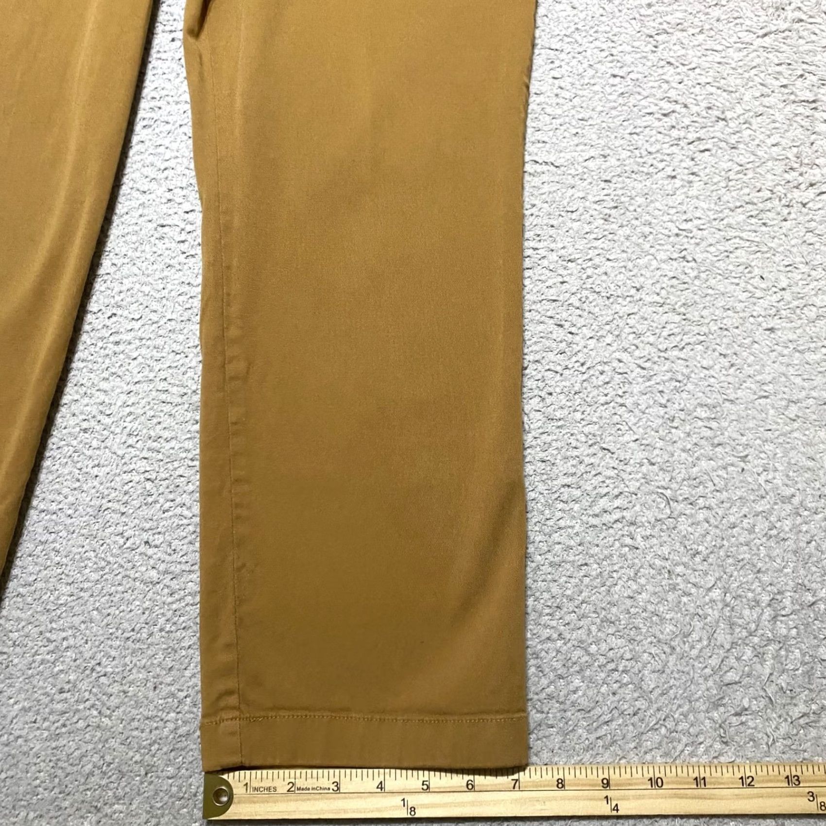 Vintage Garnet Hill Pants Beige Straight Chino High Rise Casual 14 Womens Regular Inseam 27 (No N/A) Size 24" / US 00 / IT 34 - 6 Thumbnail