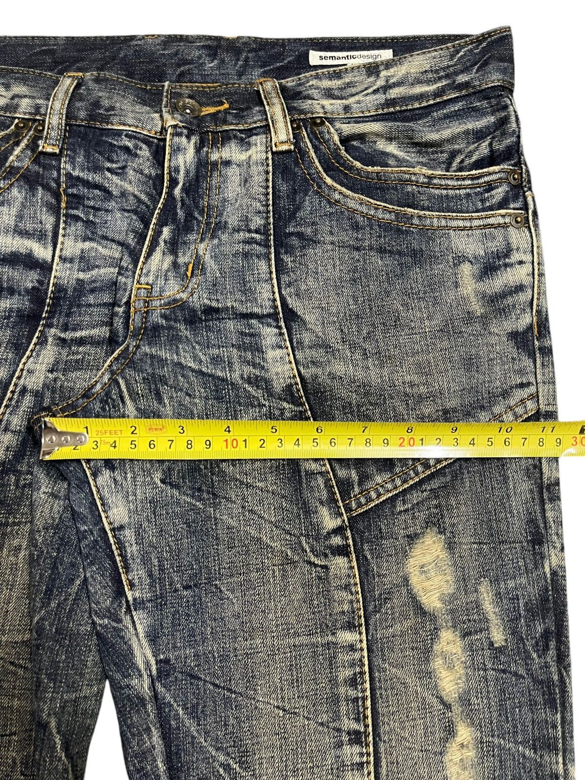 semanticdesign Vintage Japanese Semantic Design Distressed Wide Legs Jeans Size US 34 / EU 50 - 15 Thumbnail