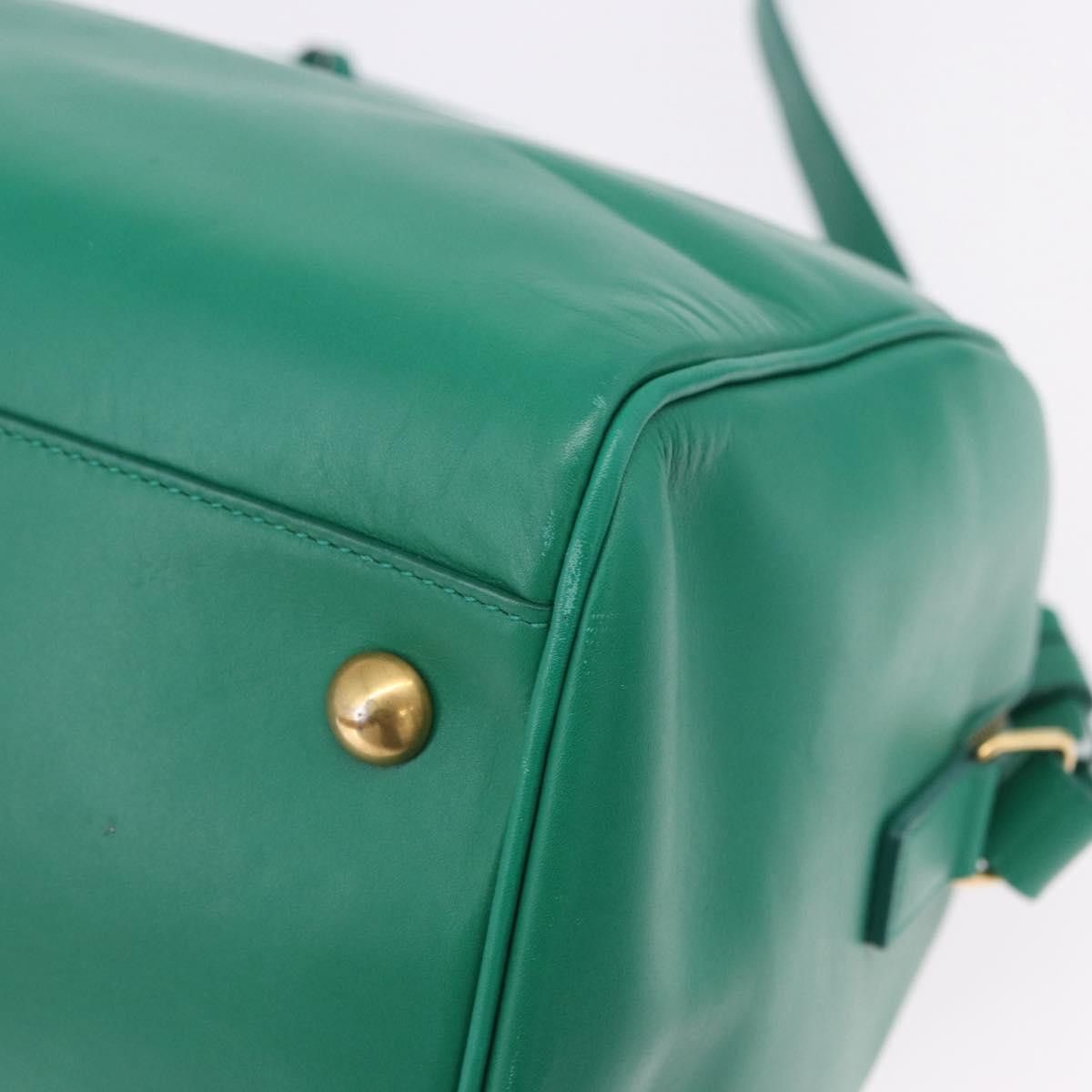 Saint Laurent Paris SAINT LAURENT Classic Duffle Bag Leather 2way Green Gold Size ONE SIZE - 18 Thumbnail