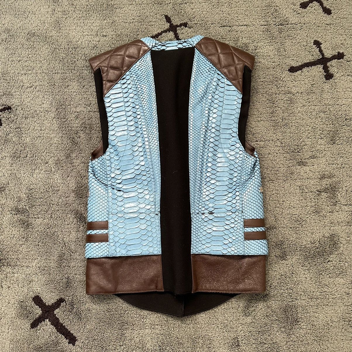 Balenciaga Archive Balenciaga Spring 2011 Python Effect Leather Vest Size S / US 4 / IT 40 - 2 Thumbnail