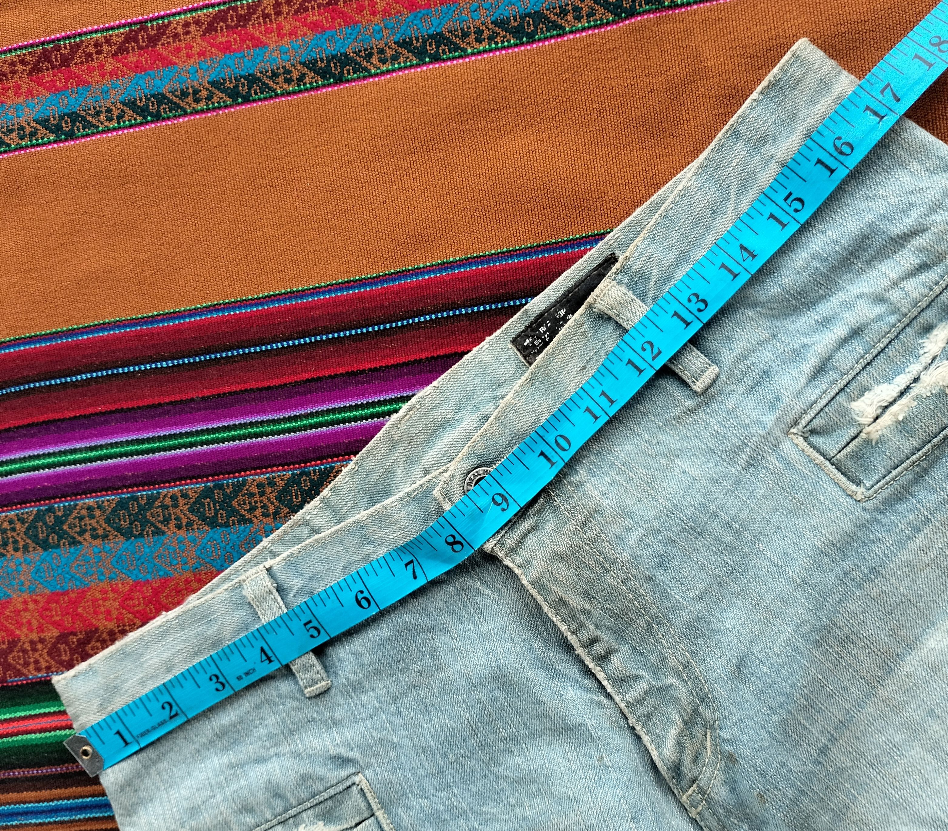 Le Grande Bleu (L.G.B.) mud wash distressed flare denim Size US 34 / EU 50 - 17 Thumbnail