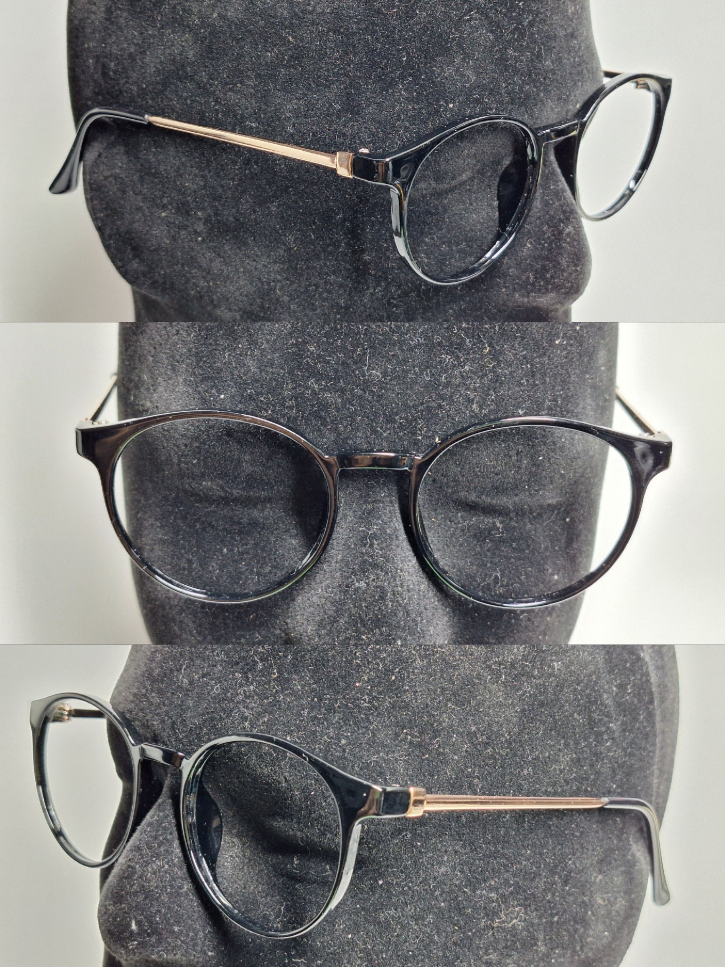 Other 3COINS BPC-2124 Japan Black Gold Boston Eyeglass Frame Size ONE SIZE - 4 Thumbnail