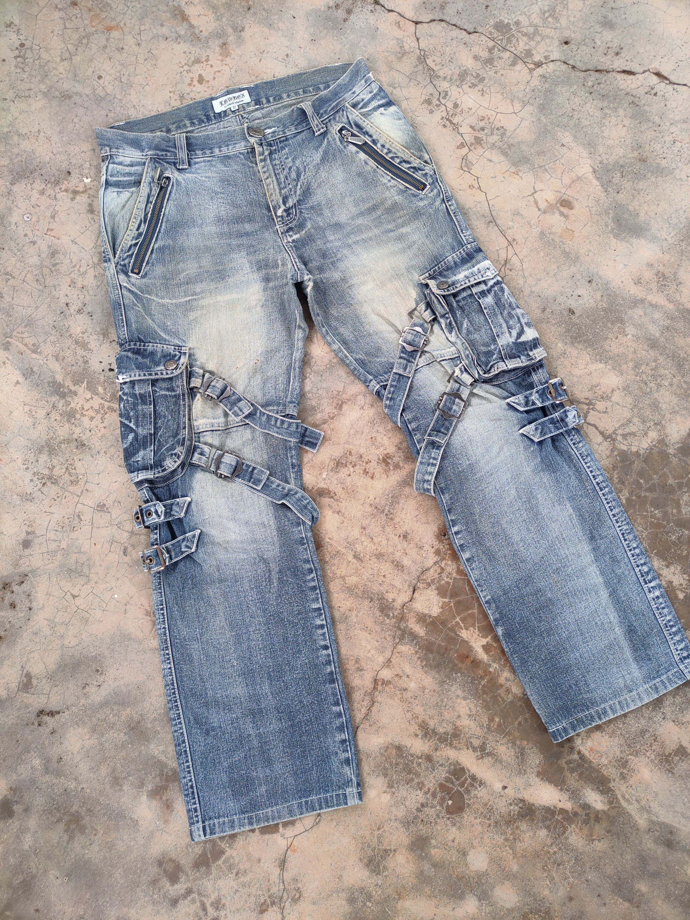 LOWBOX VINTAGE LOWBOX FADED BONDAGE CARGO PANTS Size US 34 / EU 50 - 14 Thumbnail