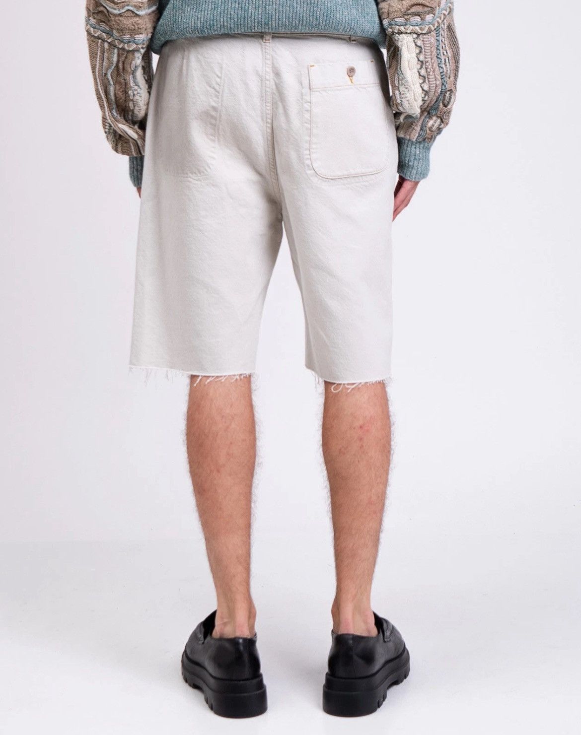 Maison Margiela SS23 hand-painted stone-washed denim shorts, sz 32–34, Italy Size US 32 / EU 48 - 3 Thumbnail