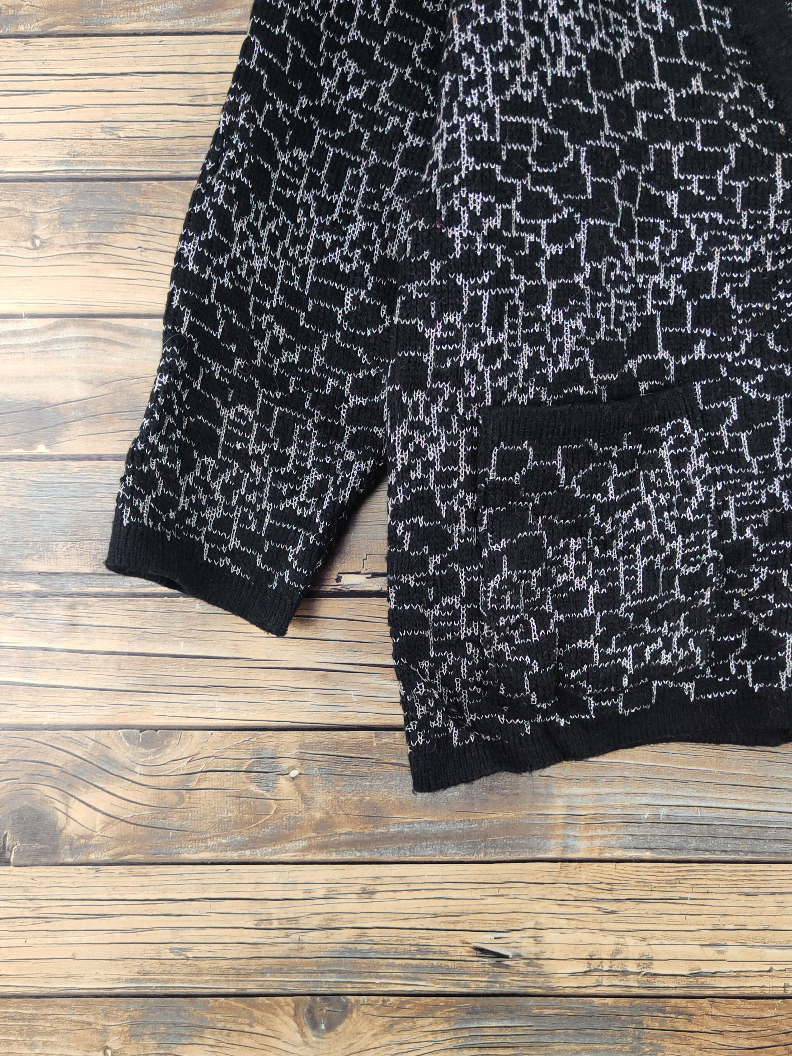 Homespun Knitwear Tokyo New Mode Black Knitwear Cardigan #W2170 Size US M / EU 48-50 / 2 - 4 Thumbnail
