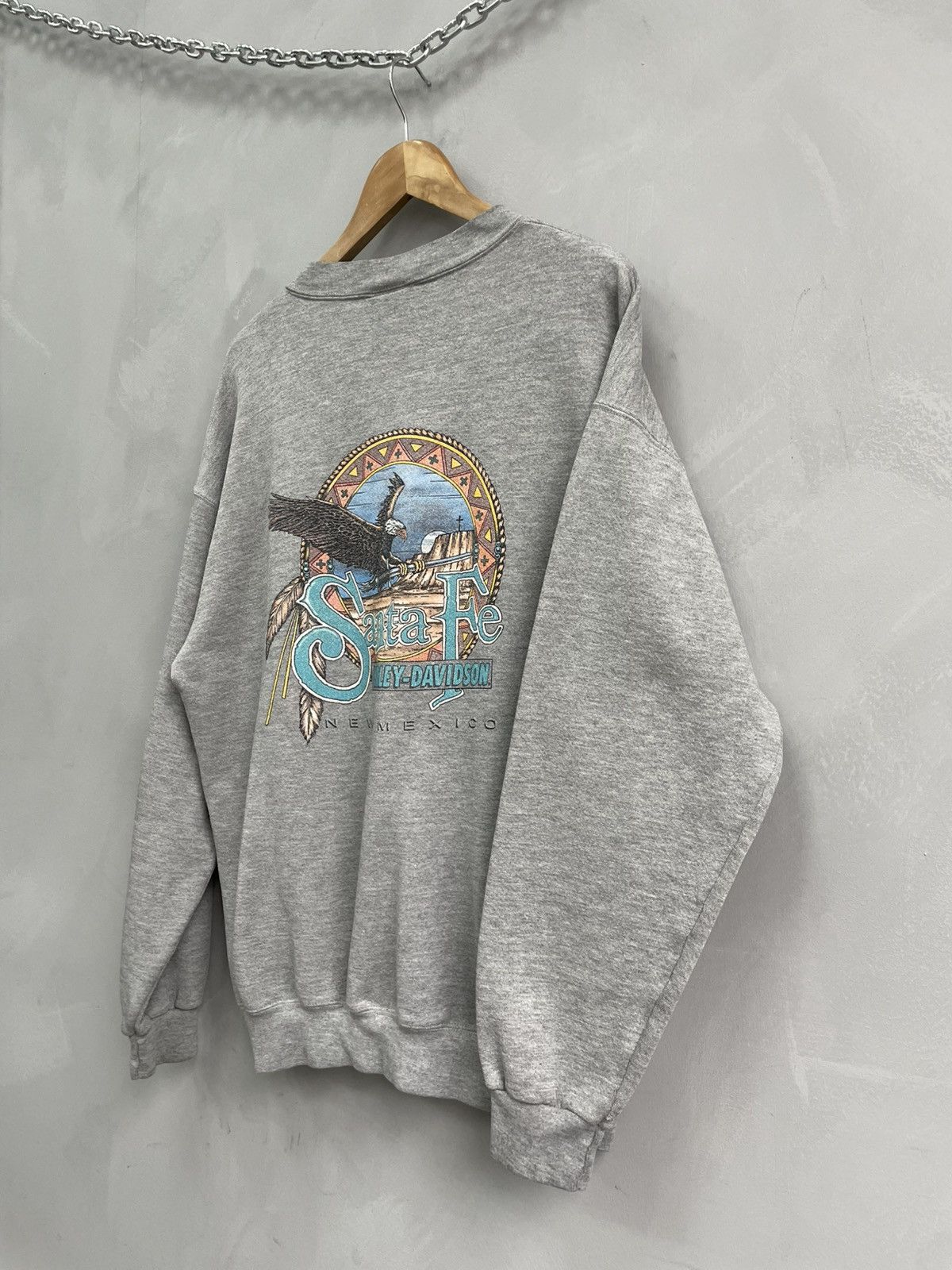 Harley Davidson Retro flames Harley Davidson boxy fit sweatshirt y2k Size US L / EU 52-54 / 3 - 9 Thumbnail
