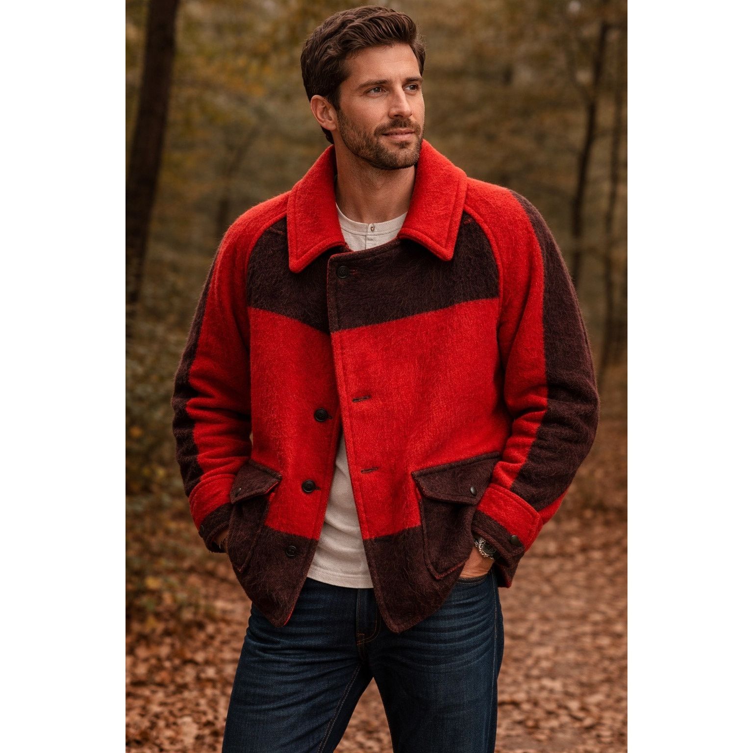Hudsons Bay Vintage 1940s Hudson's Bay point blanket wool jacket S/XS Size US XS / EU 42 / 0 - 1 Thumbnail