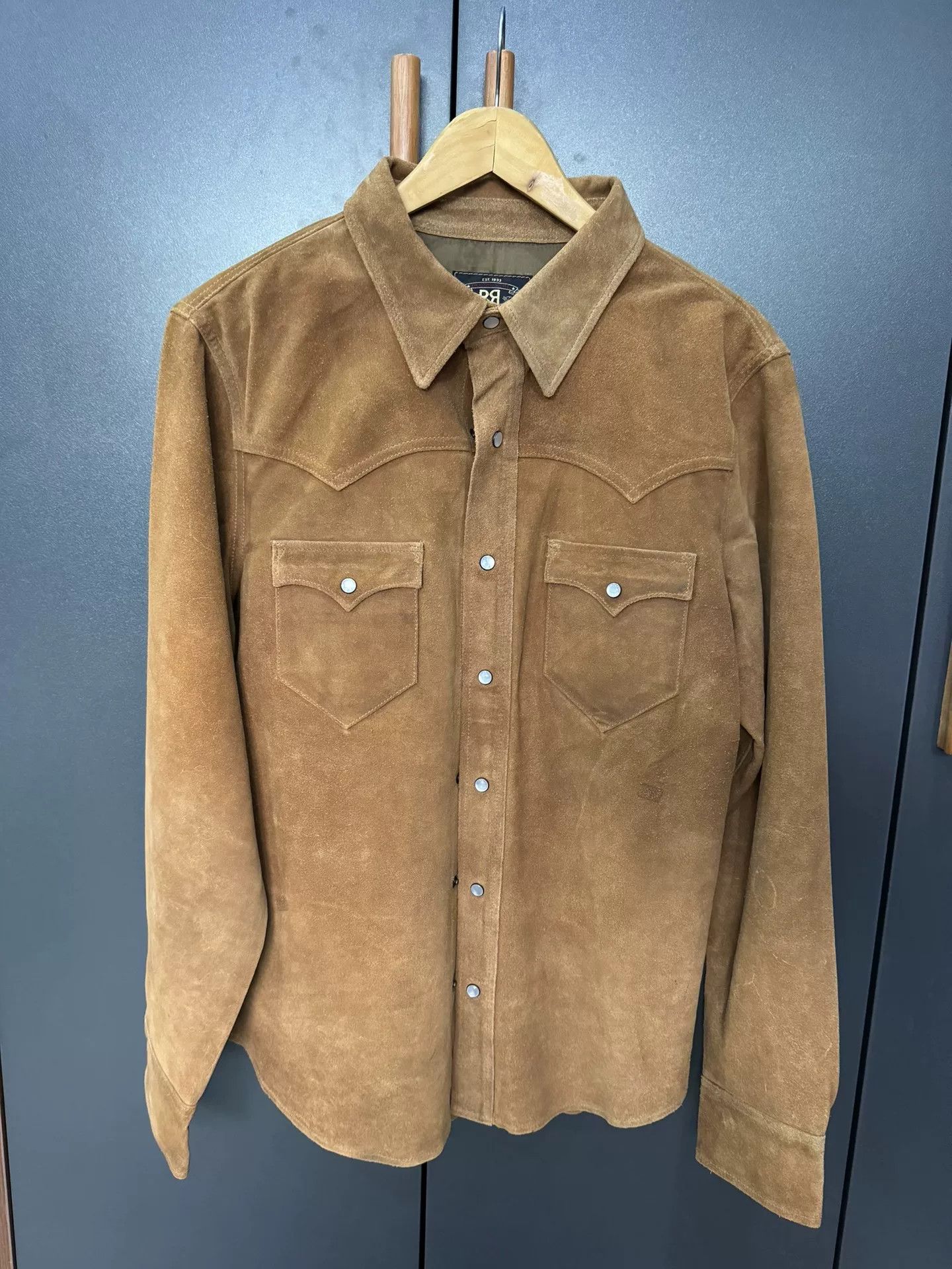 RRL Ralph Lauren rrl suede shirt in medium size Size US M / EU 48-50 / 2 - 1 Thumbnail