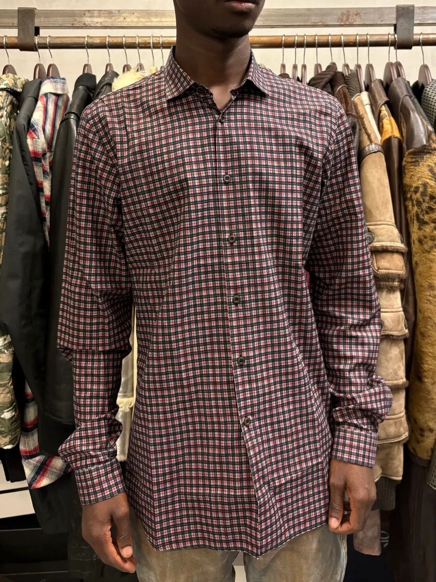 Prada 2000s Prada Black & Red Checkered Shirt Size US M / EU 48-50 / 2 - 2 Thumbnail