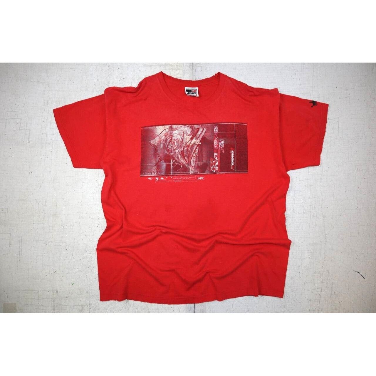 JNCO VTG Y2K JNCO Jeans Graphic T Shirt Anime Red Made In USA XL Size US XL / EU 56 / 4 - 1 Thumbnail