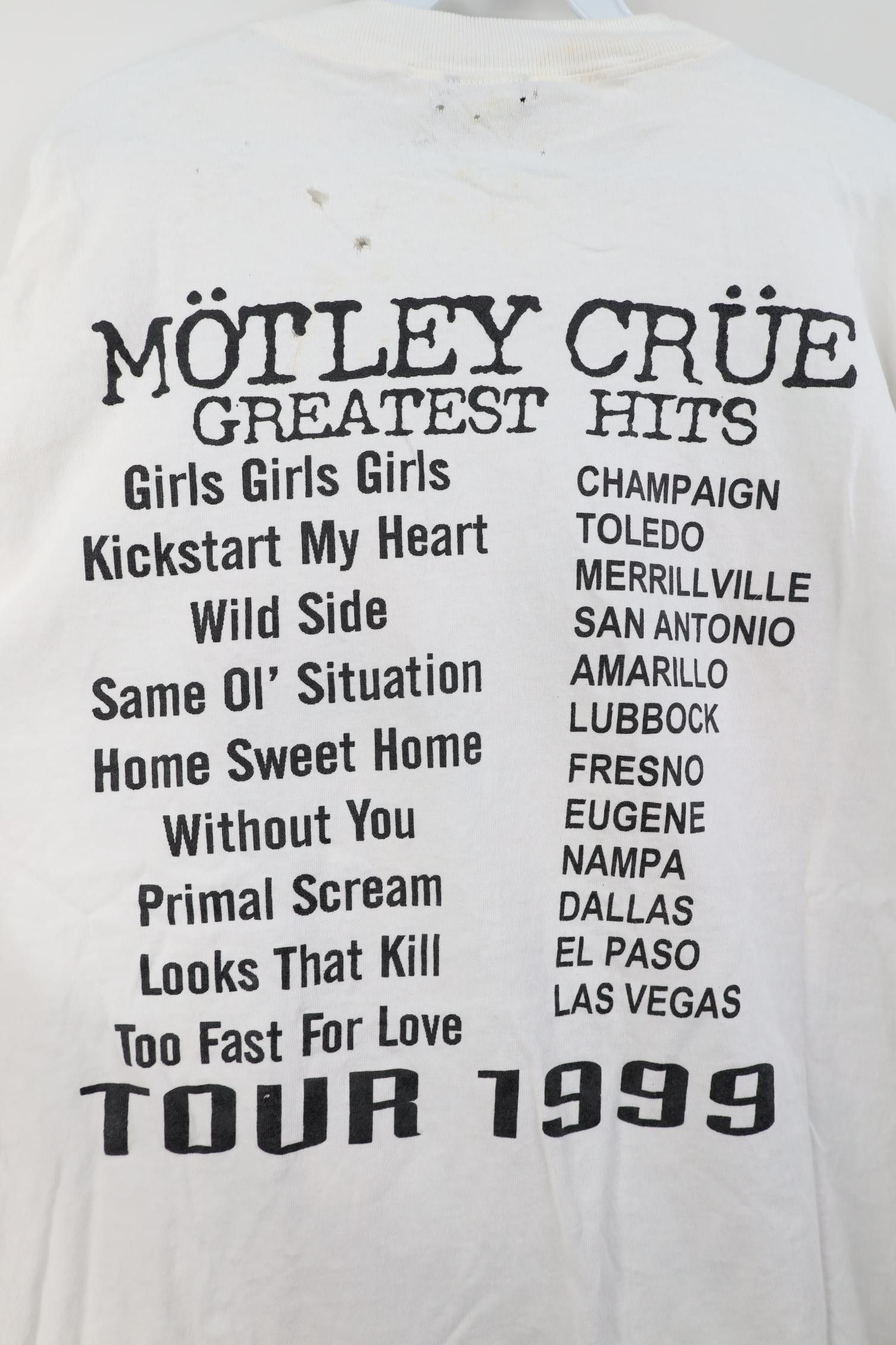 Vintage Vintage 90s 1999 Tour Motley Crue Band Long Sleeve T-Shirt Size US XL / EU 56 / 4 - 18 Thumbnail