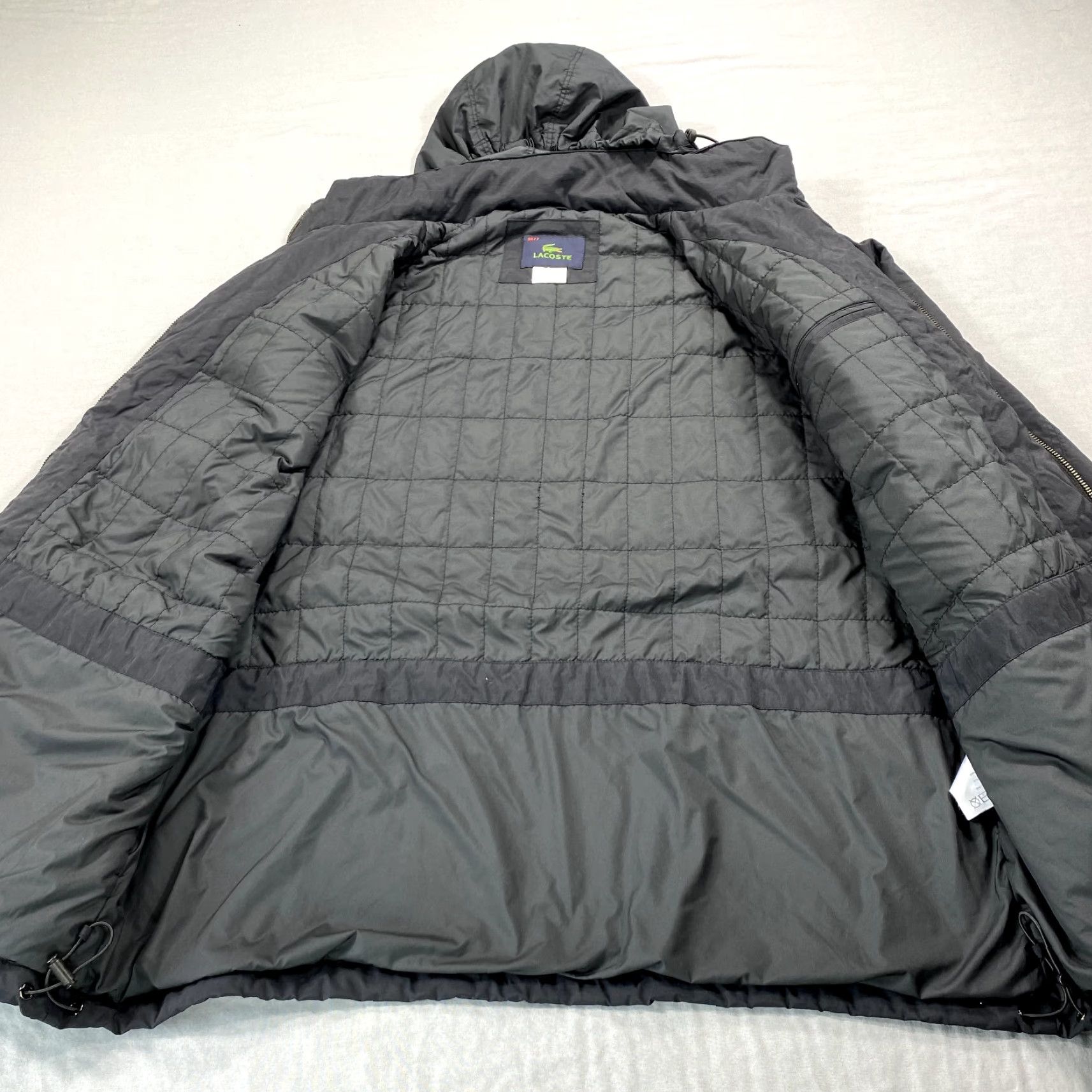 Lacoste Lacoste Jacket Mens XL Black Parka Windbreaker Quilt Lined Wind-Resistant Water Resistant Zipped Pockets Collared Lined Canvas Polyester Logo Zip Size US XL / EU 56 / 4 - 3 Thumbnail