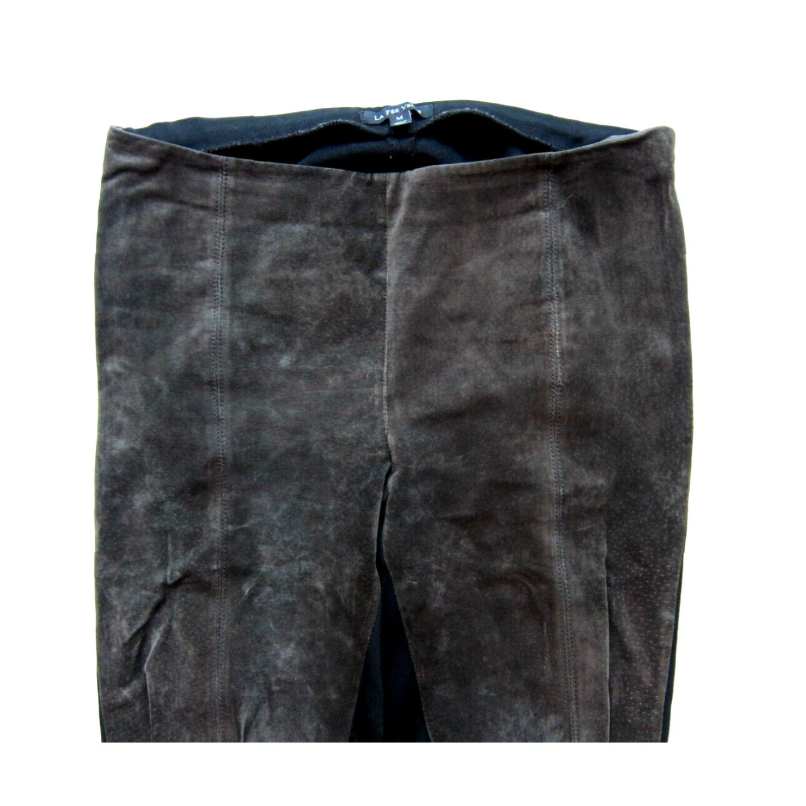 Anthropologie LA FEE VERTE Anthropologie Grey 100% Leather Stretch Skinny Pant Medium Pants Women Size 32" / US 10 / IT 46 - 4 Thumbnail