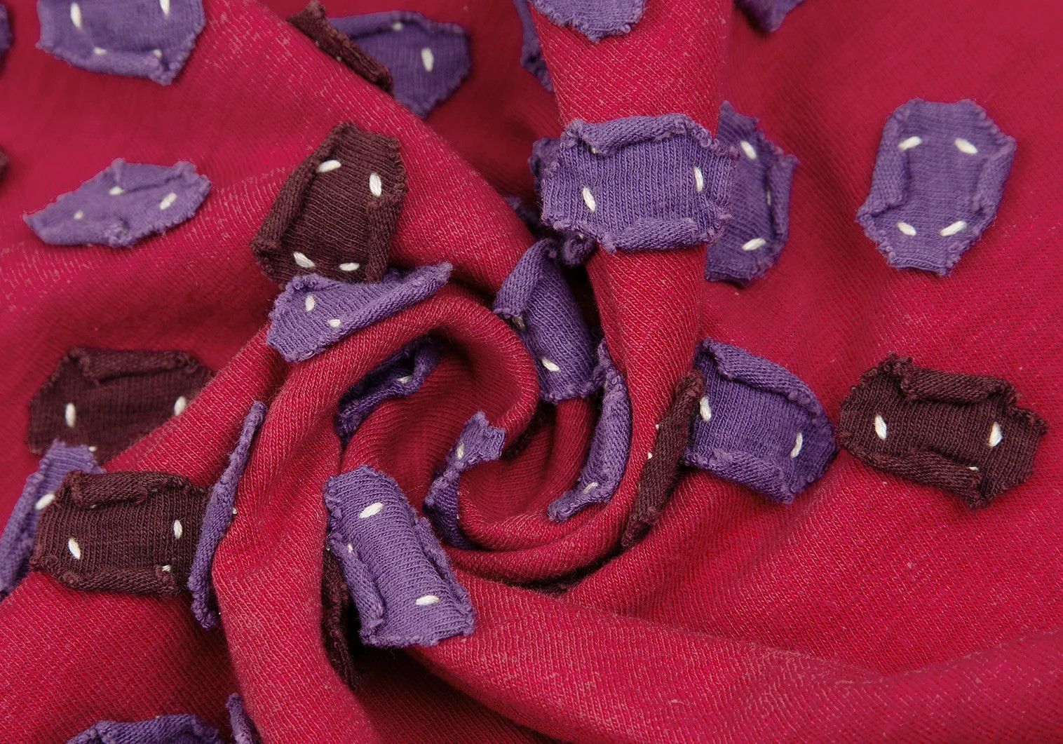 Issey Miyake Patch Sewn Ringer T-Shirt in Red Size US M / EU 48-50 / 2 - 10 Thumbnail