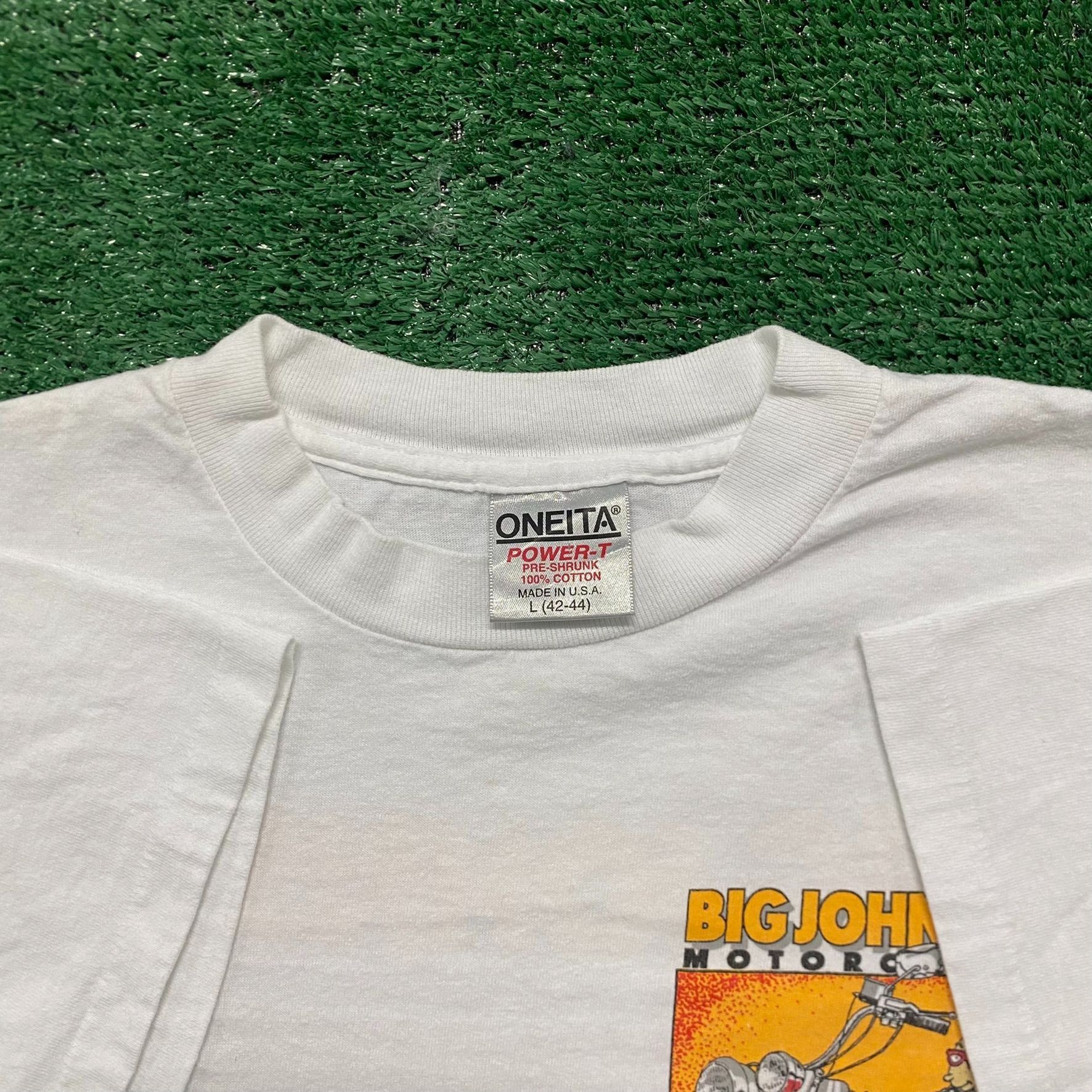 Vintage Vintage 90s Big Johnson Motorcycles Single Stitch Funny Tee Size US L / EU 52-54 / 3 - 5 Thumbnail