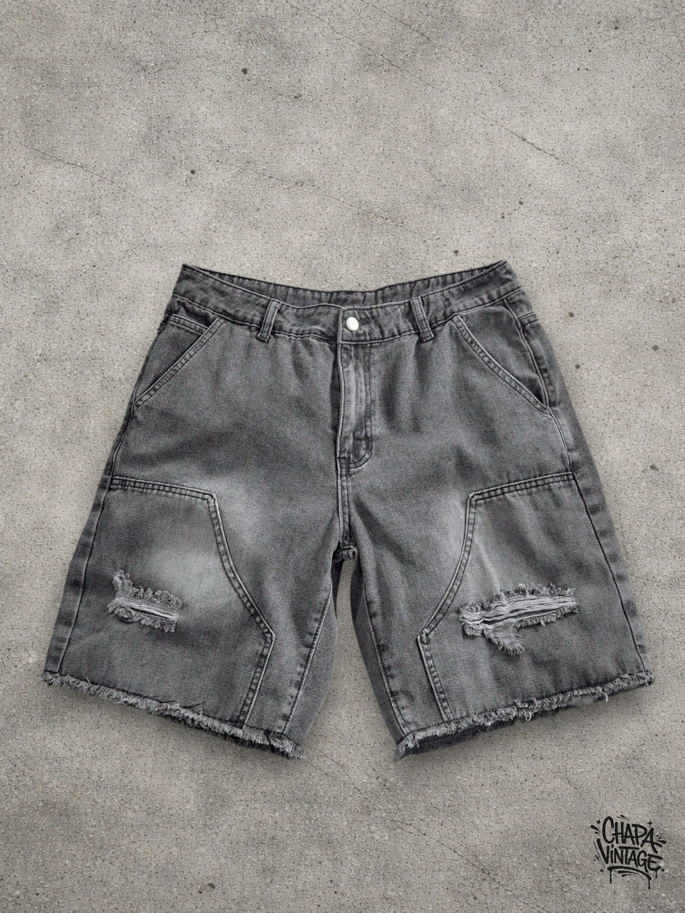 Japanese Brand Wasehd gray denim shorts Size US 32 / EU 48 - 1 Thumbnail