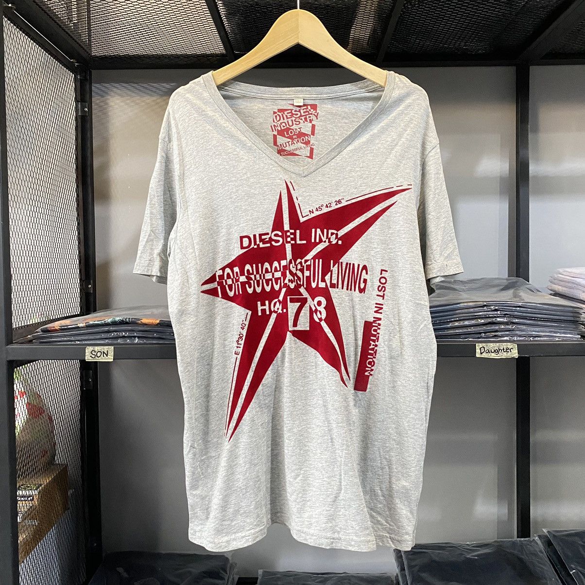 Diesel × Vintage VTG Diesel Lost In Mutation Y2K Japanese Style Tees Size US XL / EU 56 / 4 - 1 Thumbnail