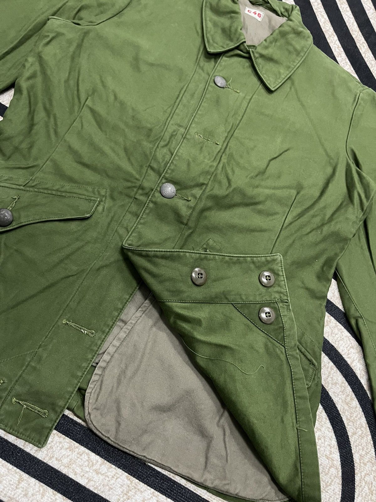 Vintage 70s SWEDISH MILITARY C46 SHIRT BUTTON UP Size US M / EU 48-50 / 2 - 7 Thumbnail