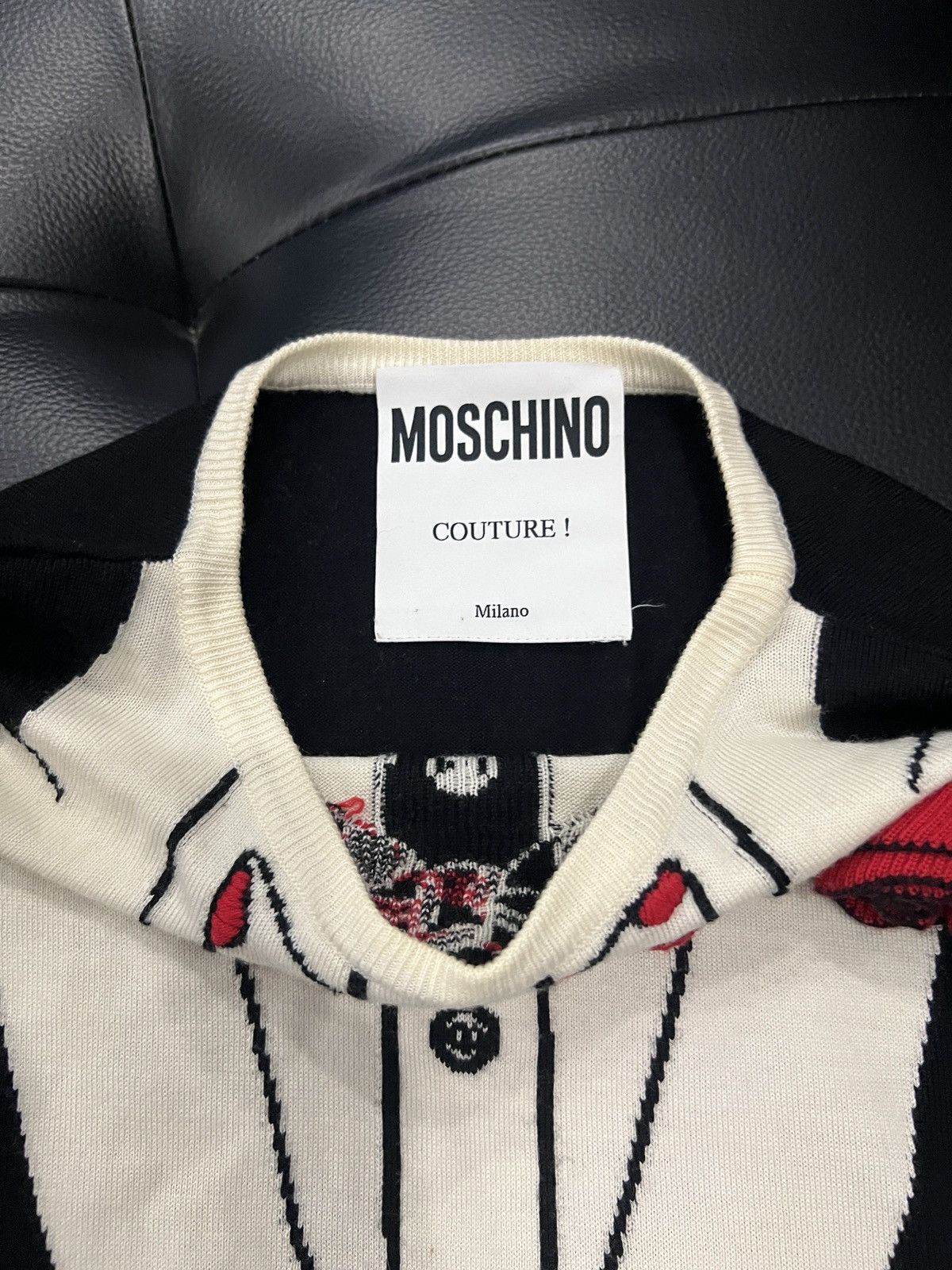 Moschino Moschino Jeremy Scott Trompe-l'œil Bow Rose Knit Top Size M / US 6-8 / IT 42-44 - 8 Thumbnail