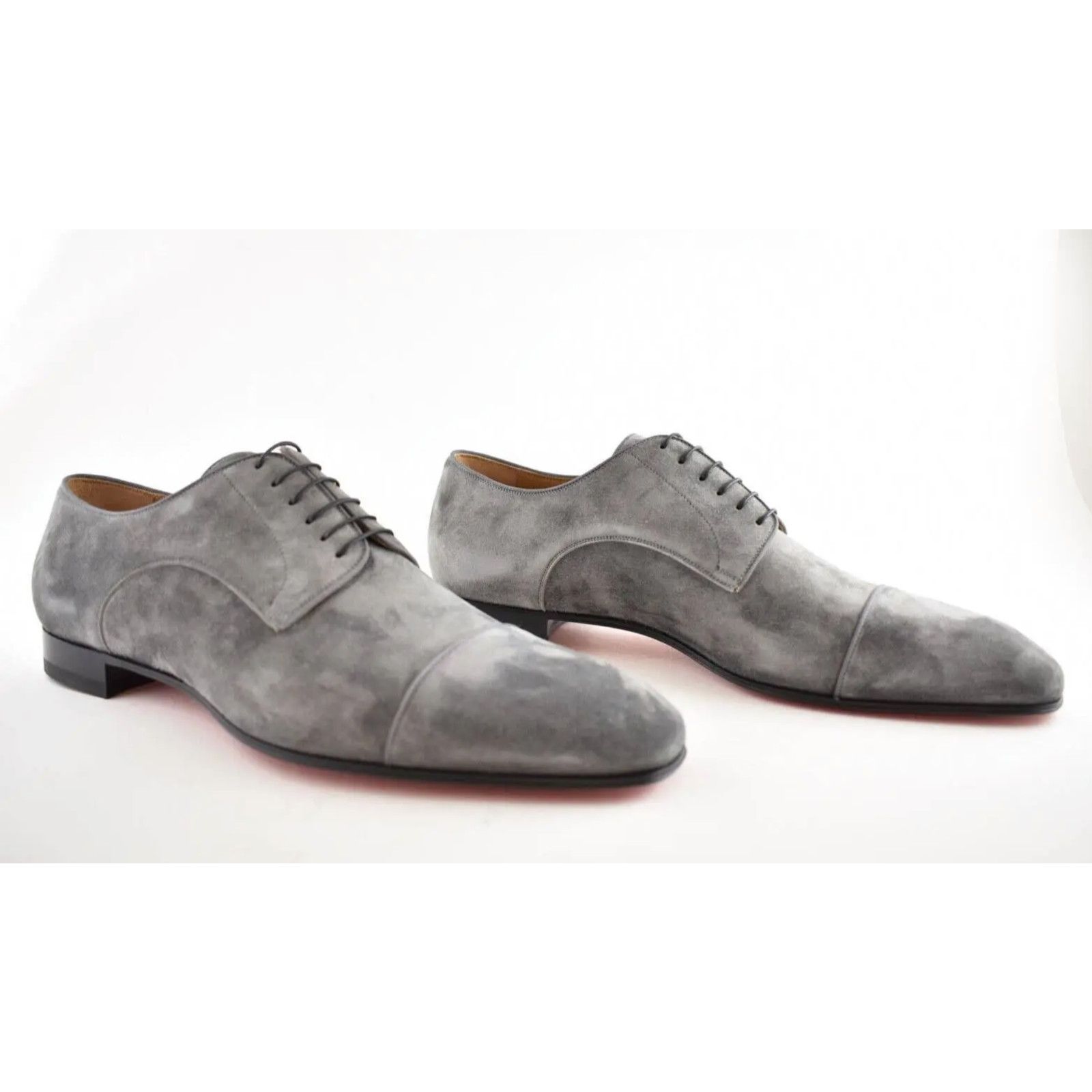 Christian Louboutin Christian Louboutin Grey Suede Lace Dress Loafer 39 6 Size US 6 / EU 39 - 4 Thumbnail