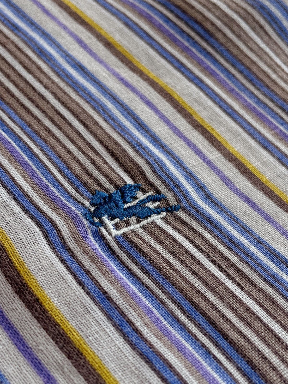 Etro Etro Milano Linen Striped Shirt Size US L / EU 52-54 / 3 - 6 Thumbnail