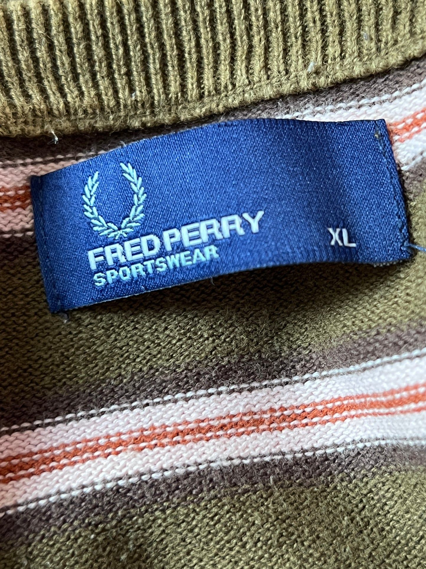 Fred Perry Fred Perry Vintage Men's Striped Sweater - XL Size US XL / EU 56 / 4 - 4 Thumbnail