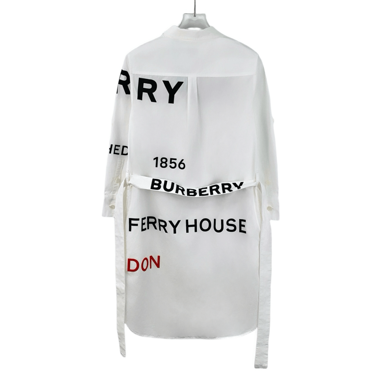Burberry Burberry white letter belt long-sleeved shirt dress 36 Size XS / US 0-2 / IT 36-38 - 7 Thumbnail