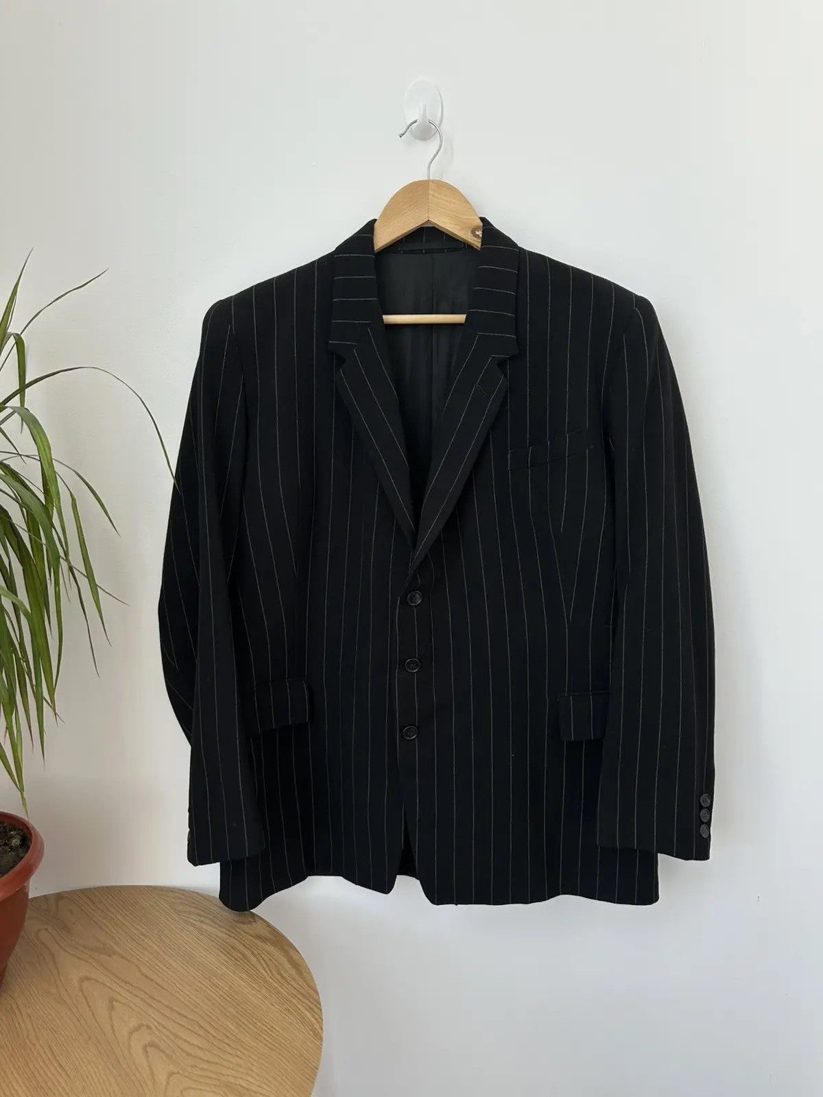 Japanese Brand VTG 1960s Men’s Suit 2-Piece Black Wool WWII Era Solide Elegance Size 44L - 10 Thumbnail