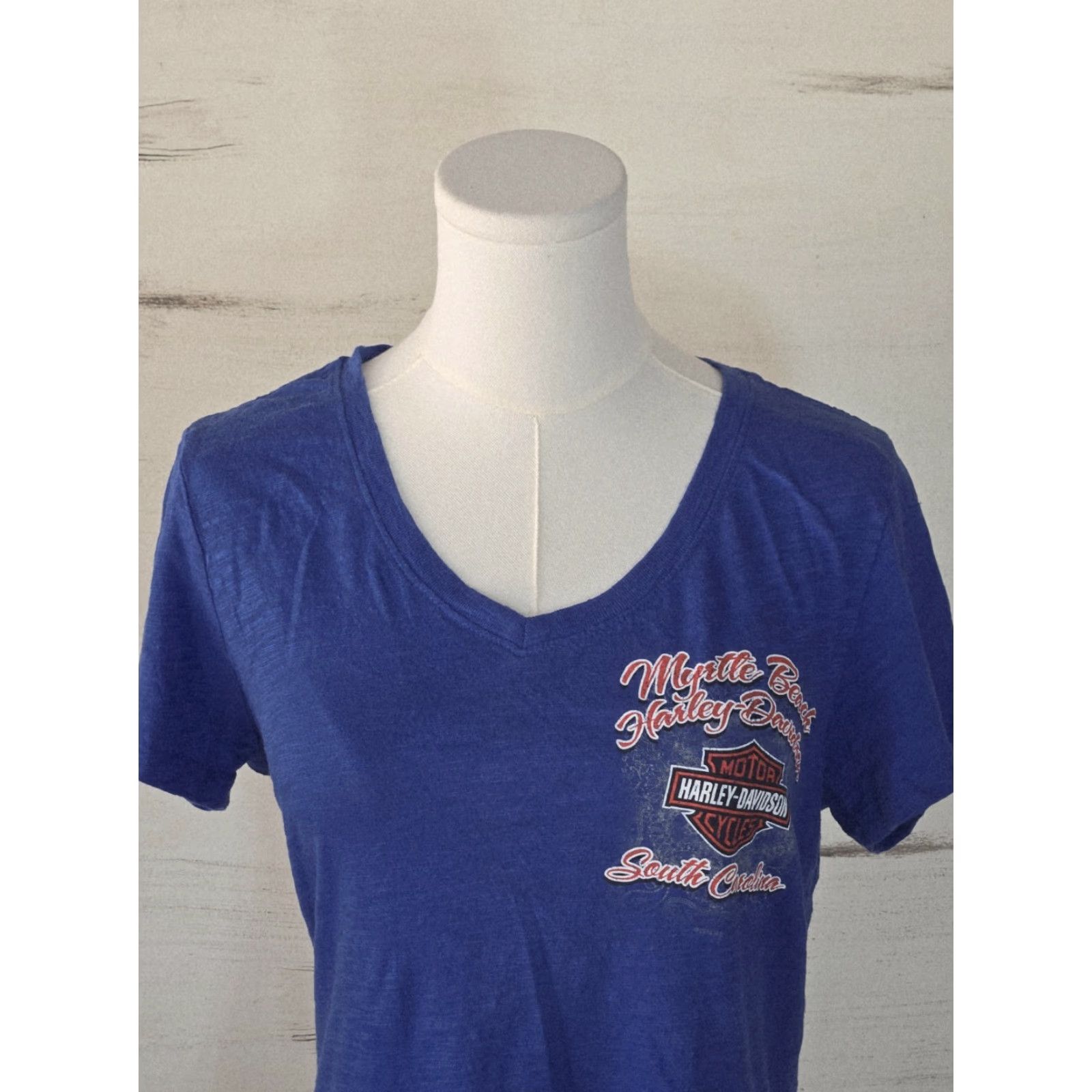 Harley Davidson Harley-Davidson Top Womens Vintage Short Sleeve Size M Blue Size M / US 6-8 / IT 42-44 - 3 Thumbnail
