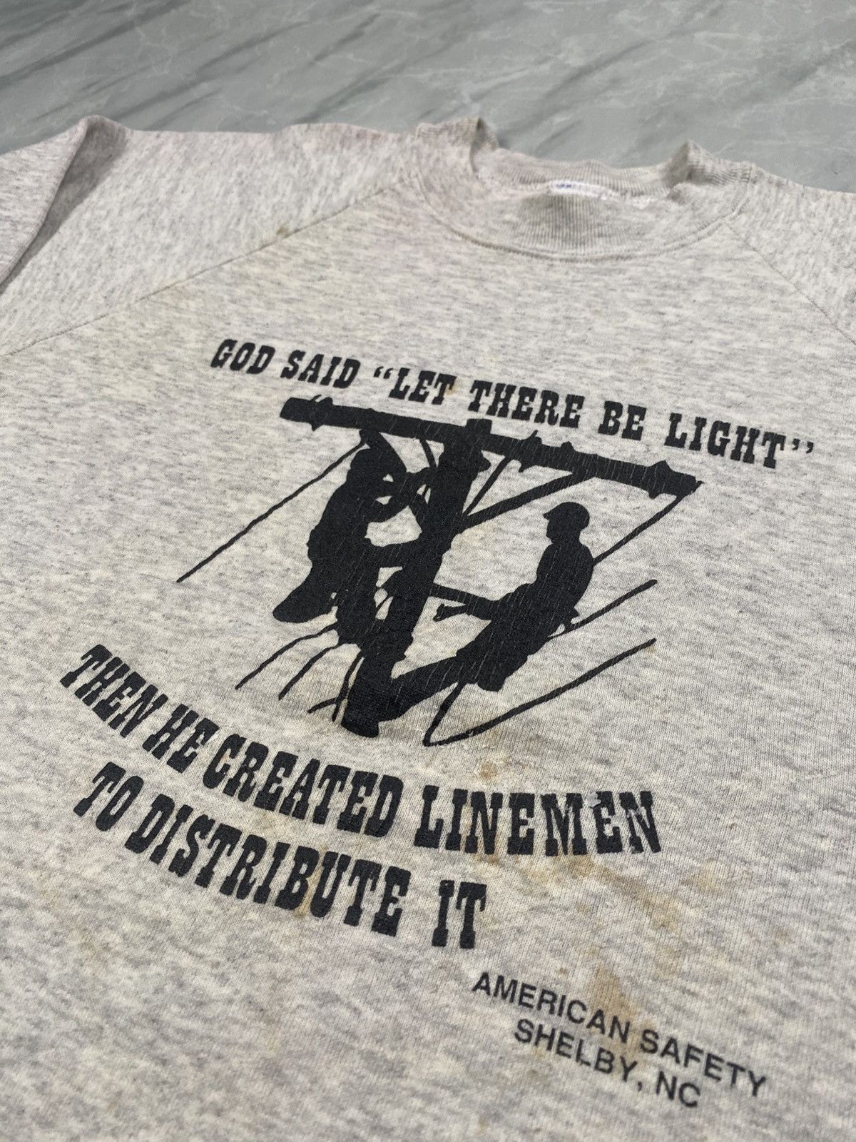 Jerzees Vintage Late 80s American Safety Shelby Wording Crewneck Size S / US 4 / IT 40 - 3 Thumbnail