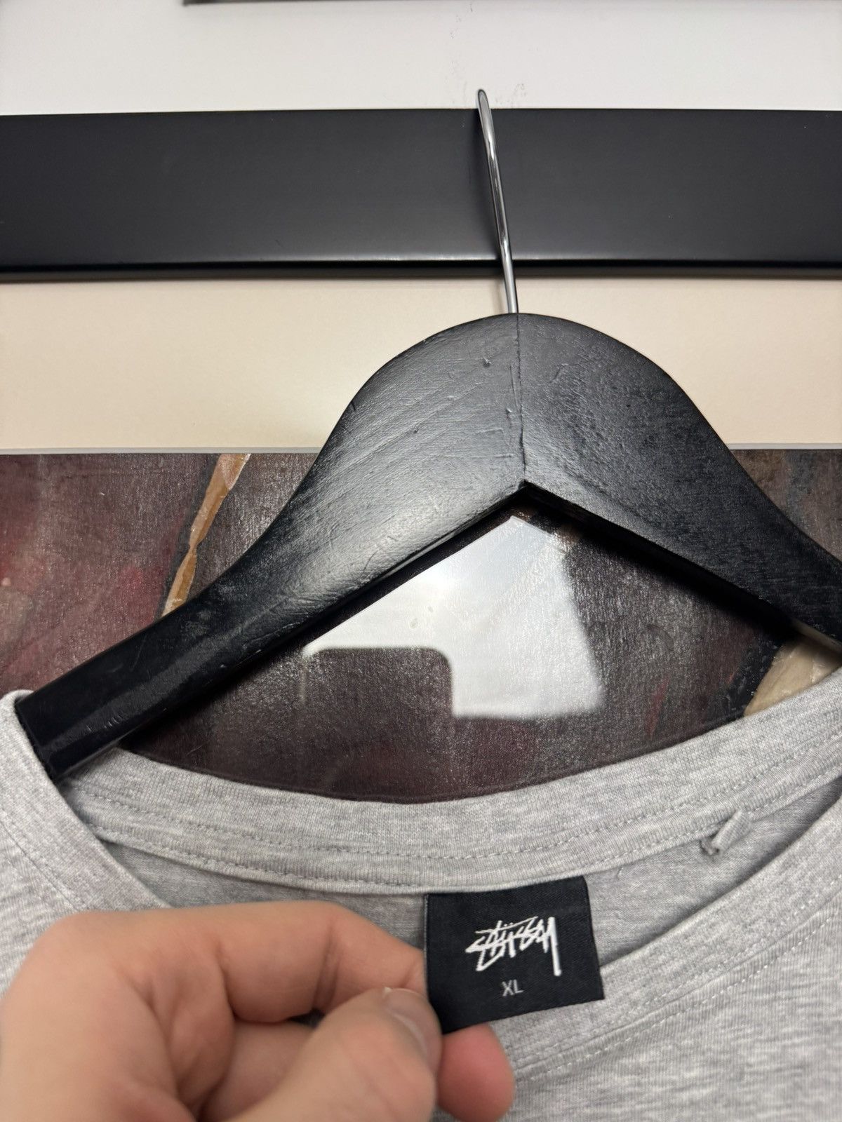 Stussy Tee World Tour Gray Streetwear Hype Surf Skate Y2k