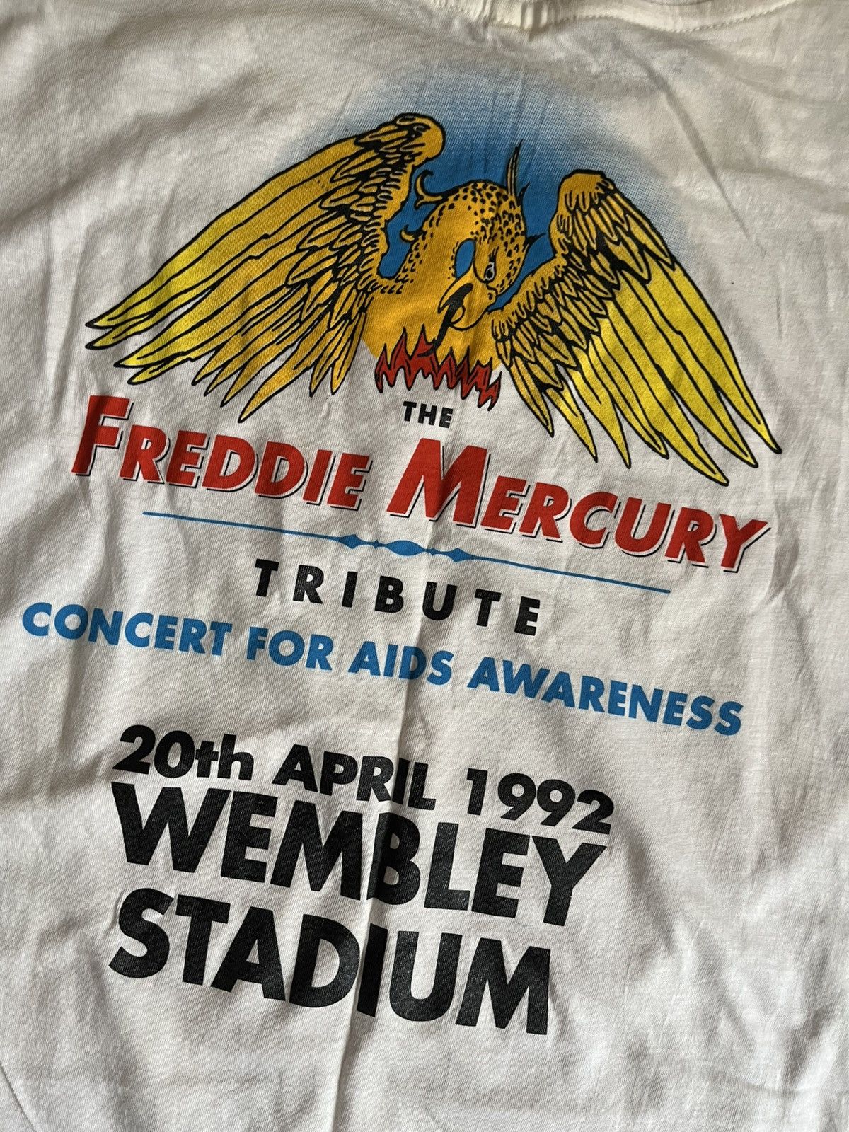Band Tees Vintage Freddie Mercury Queen Tribute Concert 1992 T-Shirt Size US XL / EU 56 / 4 - 15 Thumbnail