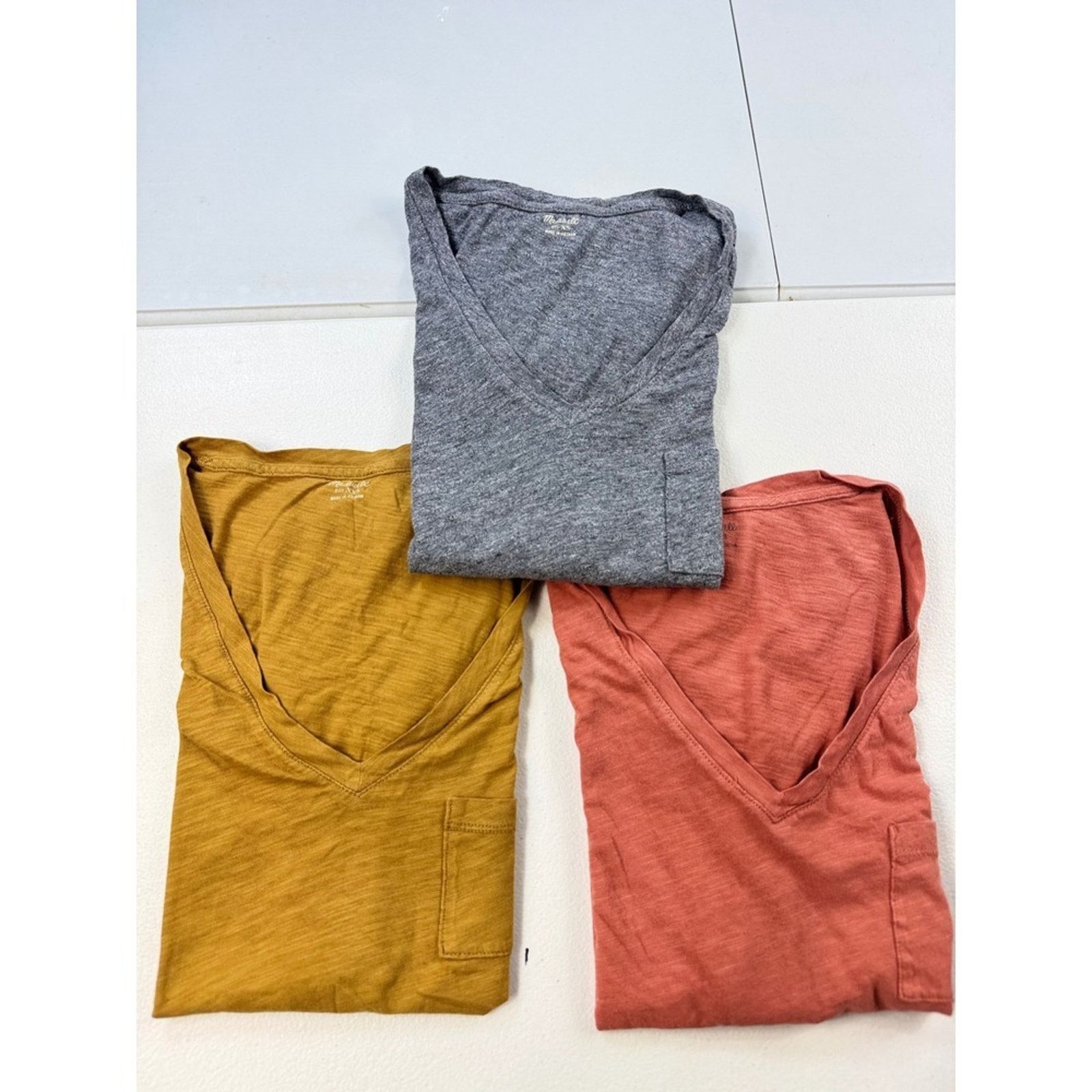 Madewell Madewell Women's V-Neck Pocket Tee‎ Shirt Bundle - XXS SET 3 Size XXS / US 00 / IT 34 - 9 Thumbnail