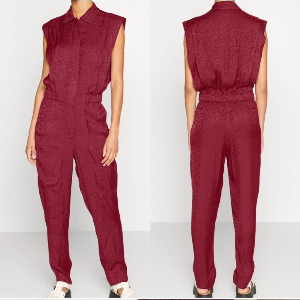 Scotch & Soda NWOT Scotch & Soda Utility Jumpsuit Volcano red sz L Size 30" / US 8 / IT 44 - 3 Thumbnail